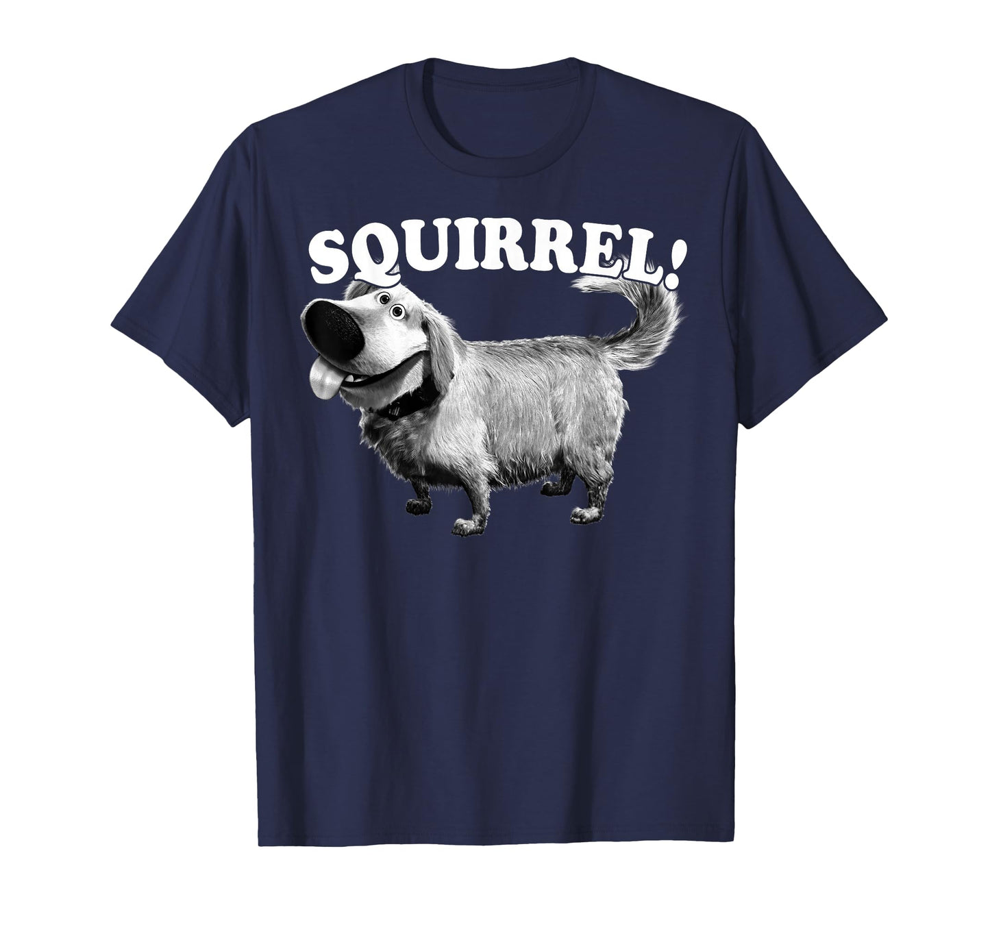 Disney Pixar Up Dug Vintage Squirrel Faded Puppy Logo T-Shirt