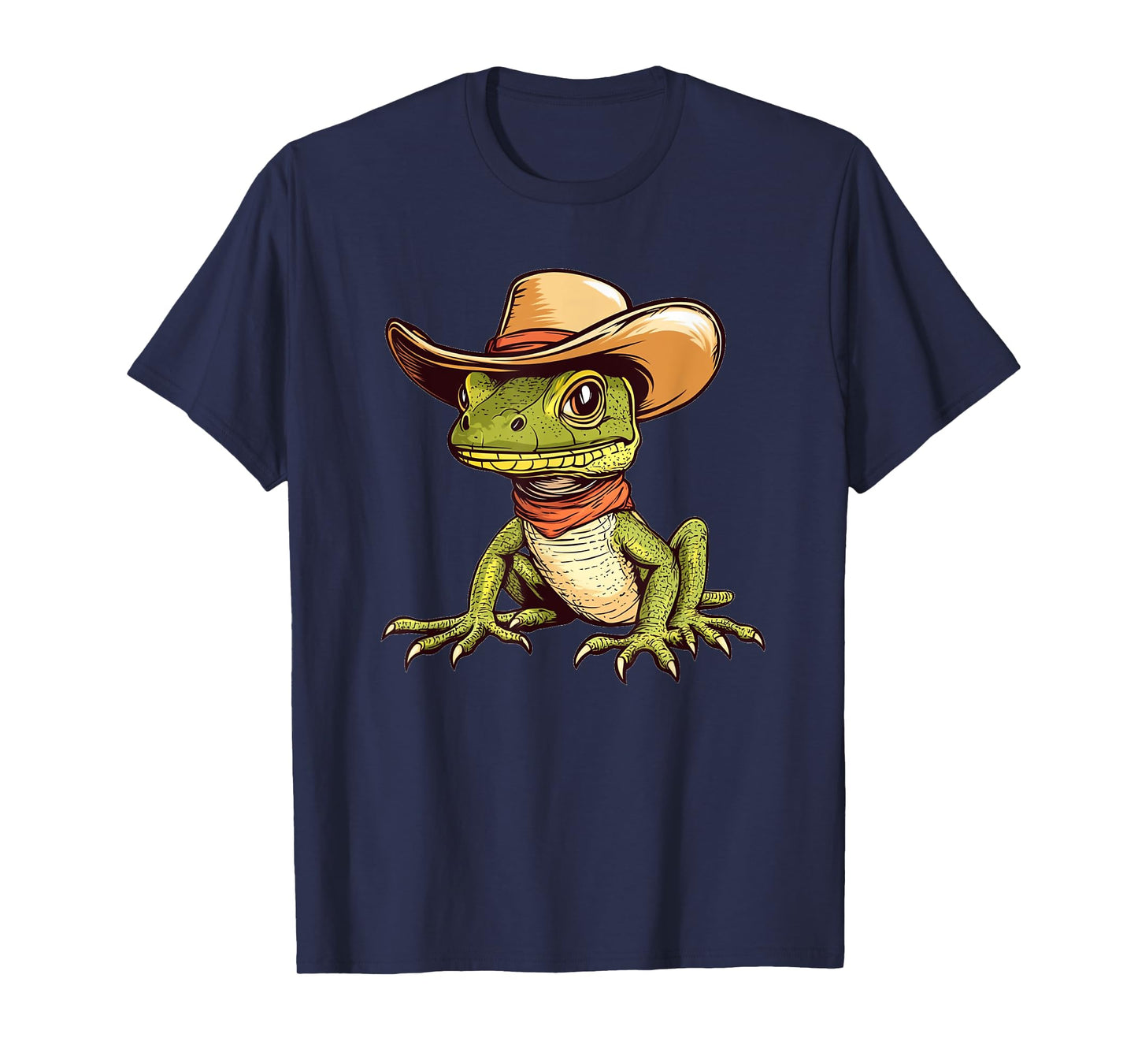 Cowboy Lizard Reptile Ready for the Wild West T-Shirt