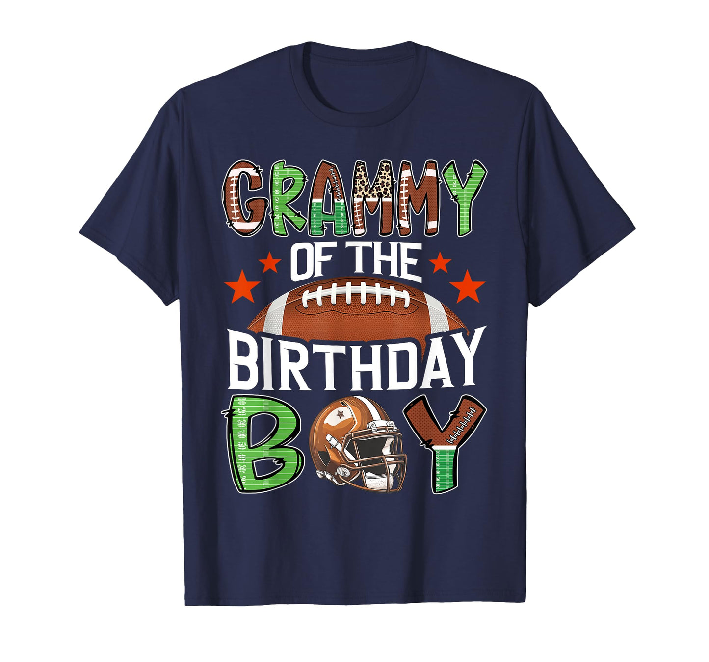 Grammy Of The Birthday Boy Game Day Football T-Shirt