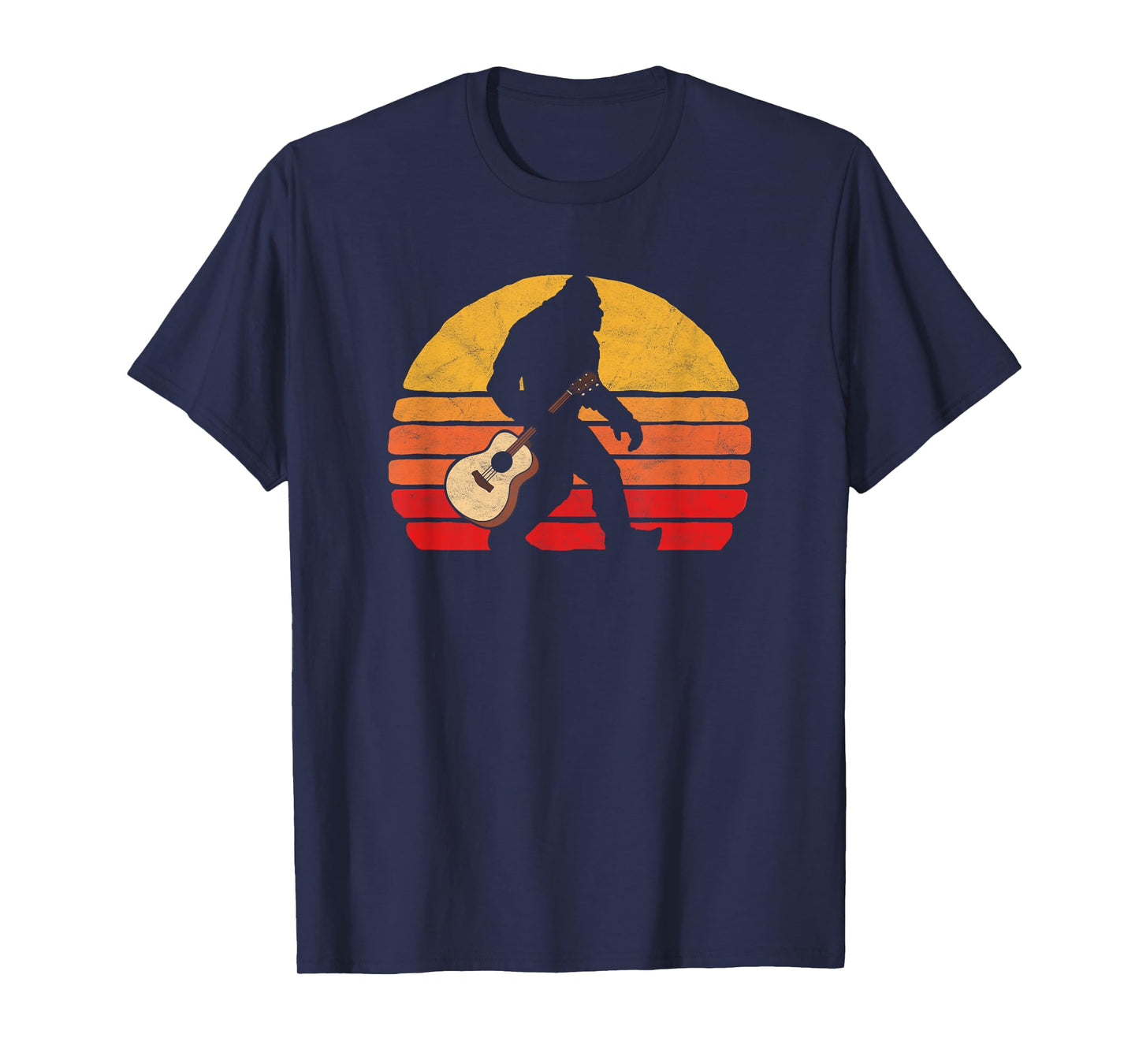Bigfoot & Acoustic Guitar Country Rock Bluegrass Music T-Shirt