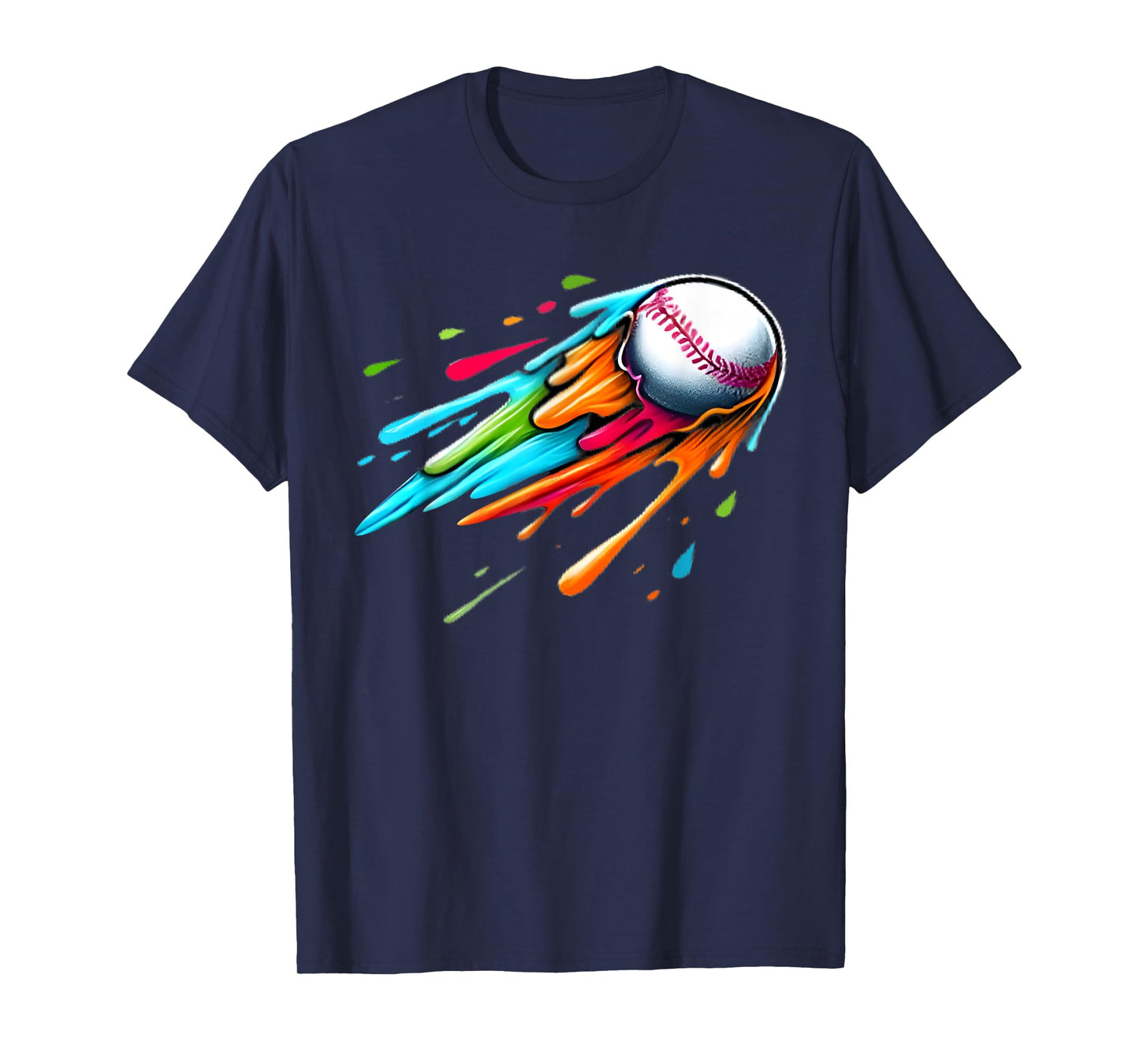 Baseball Home Plate Dripping Ice Cream Drip Player Boys T-Shirt