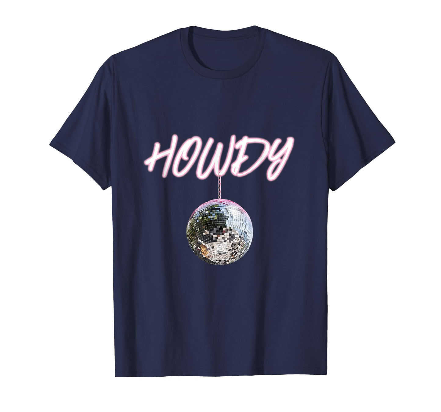 Pink Cowgirl Disco Ball Cowboy Howdy T-Shirt