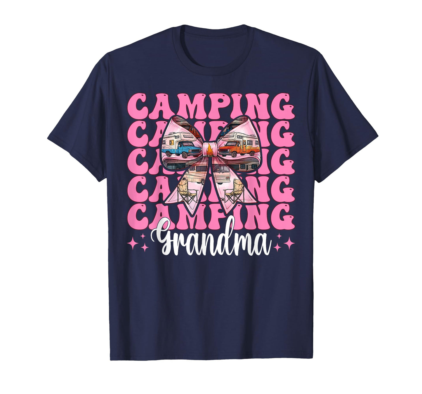 Camping Grandma RV Camping Camper Motorhome Nana Coquette T-Shirt