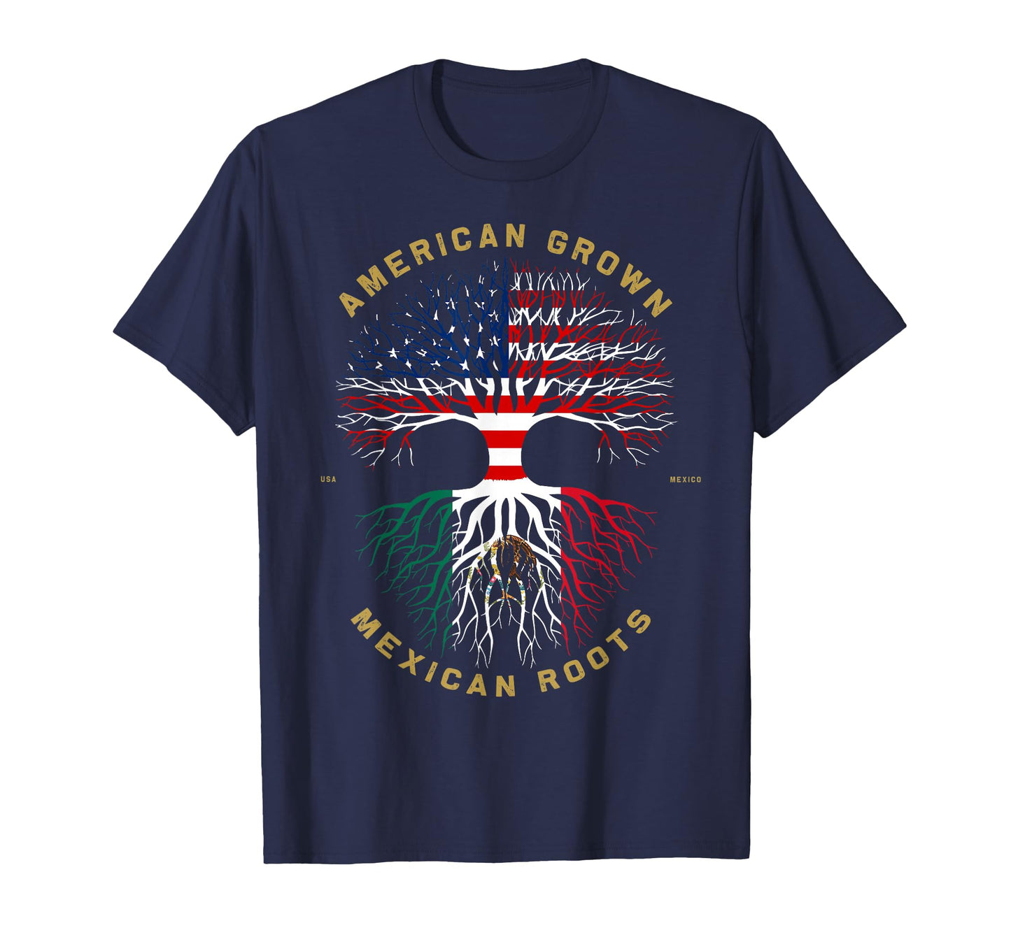 Mexico Country Lover Proud American Grown Mexican Roots T-Shirt