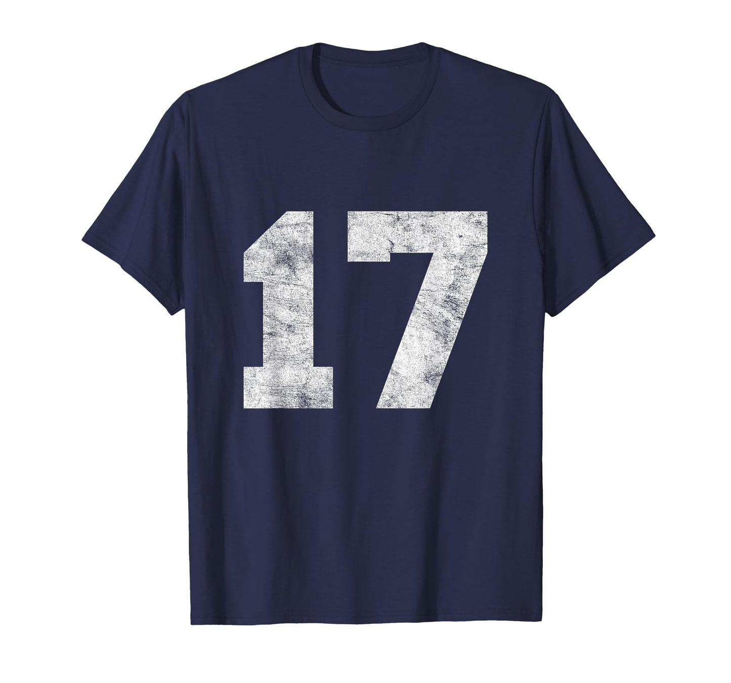 Vintage Lucky Number 17 Birthday Sports Player Team Athlete T-Shirt