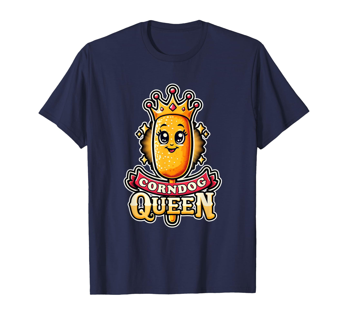 Corndog Queen Cute Snack Princess Food Girl Women T-Shirt