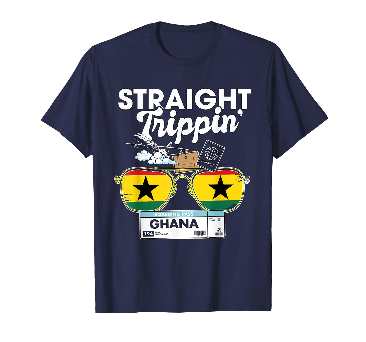 Straight Trippin' Ghana Vacation Tour Travel Trip Matching T-Shirt