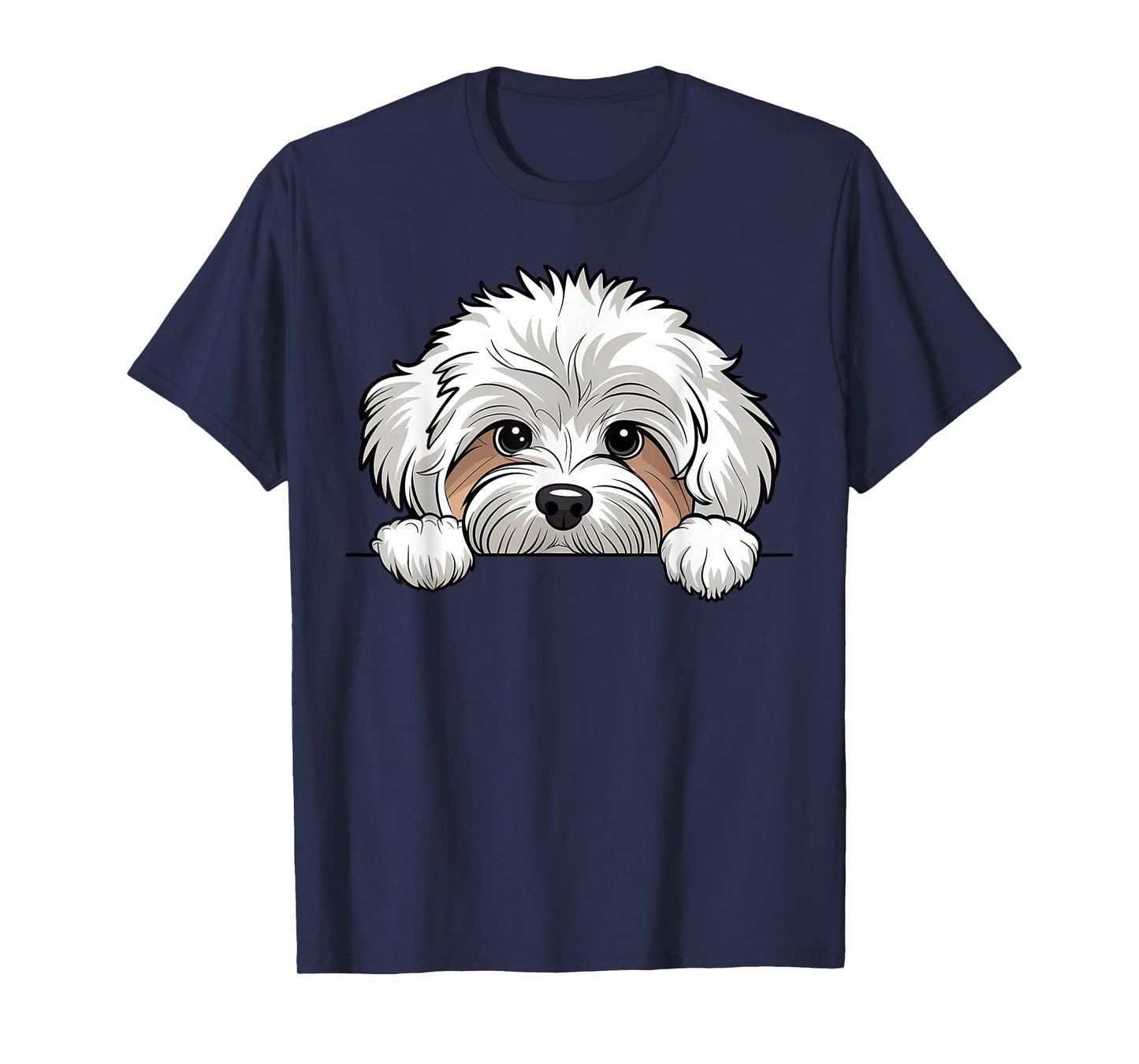 Cute Maltipoo Peeking Pocket Puppy Funny Dog Lover T-Shirt