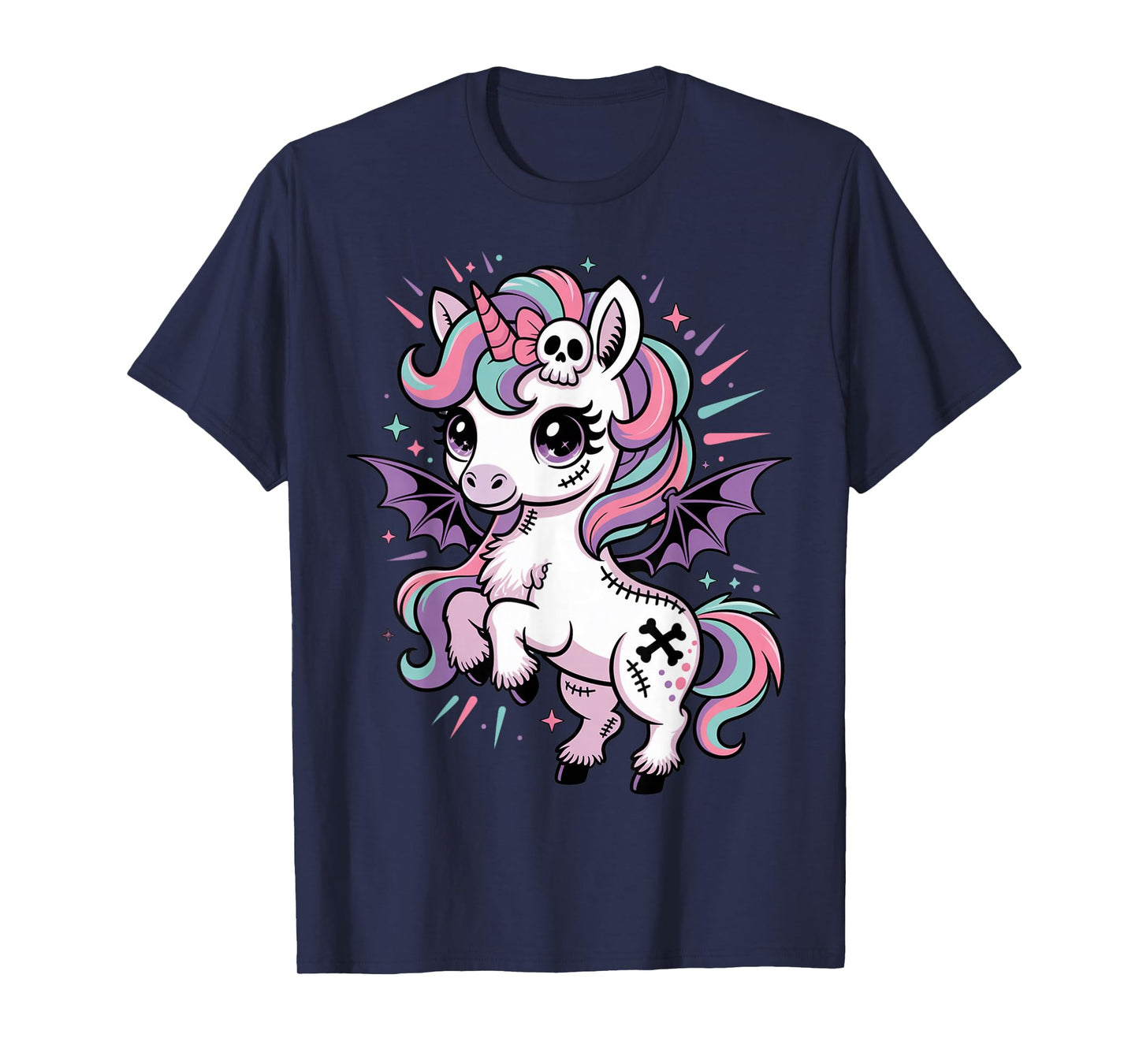 Pastel Goth Unicorn Kawaii Creepy Cute Aesthetic Art T-Shirt