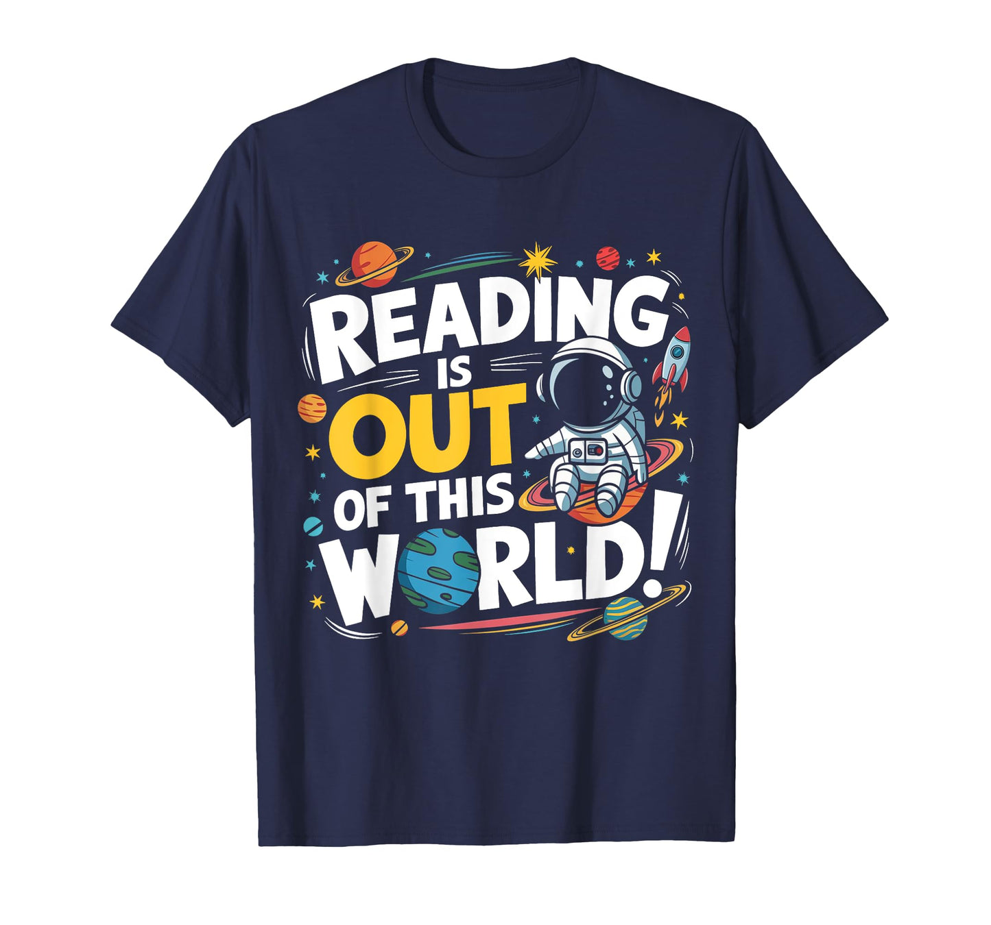 Funny Reading Is Out Of This World Space Book Lover Kids T-Shirt