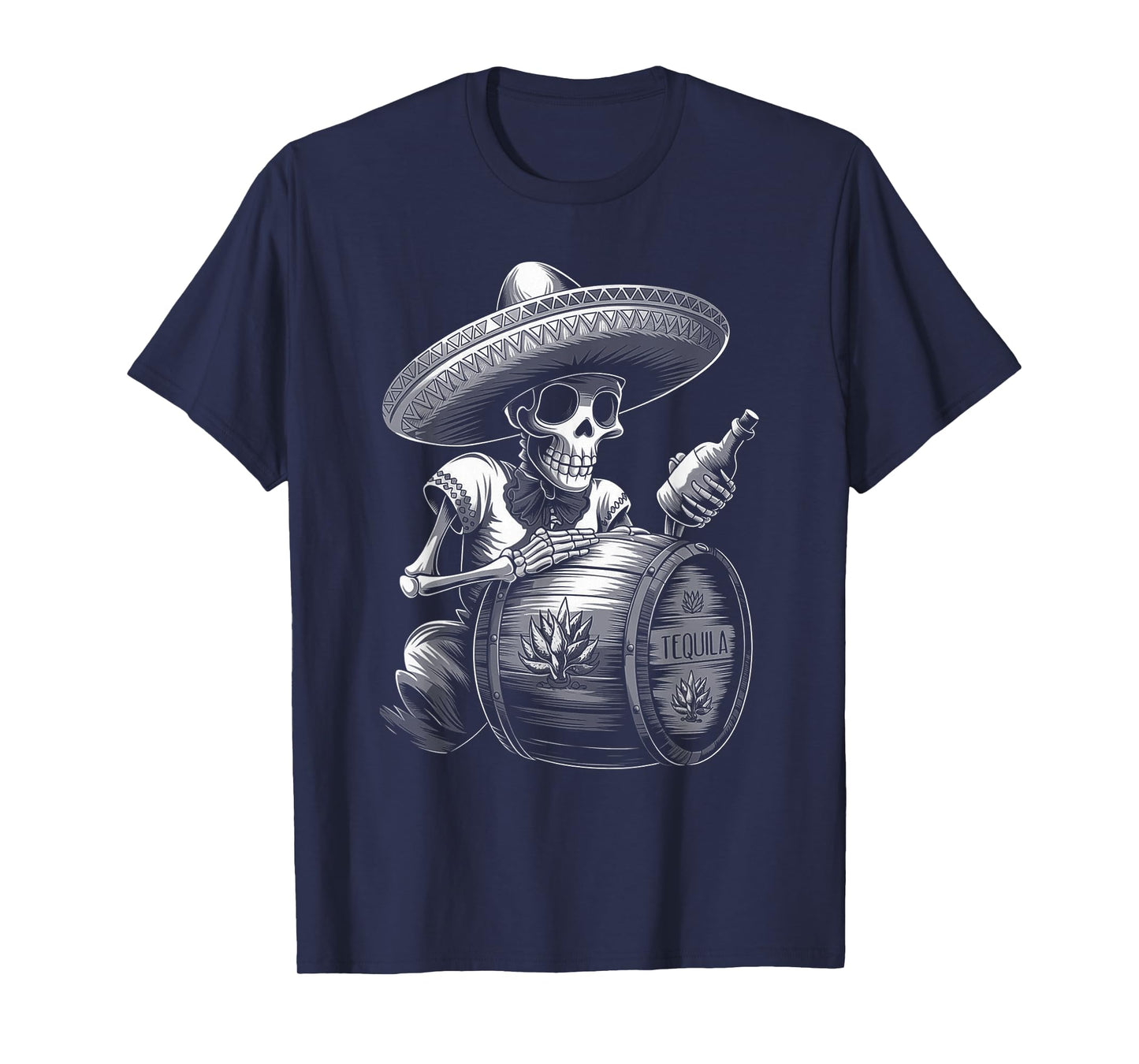 Mexico Vintage Skeleton Tequila Dia De Los Muertos Mexican T-Shirt