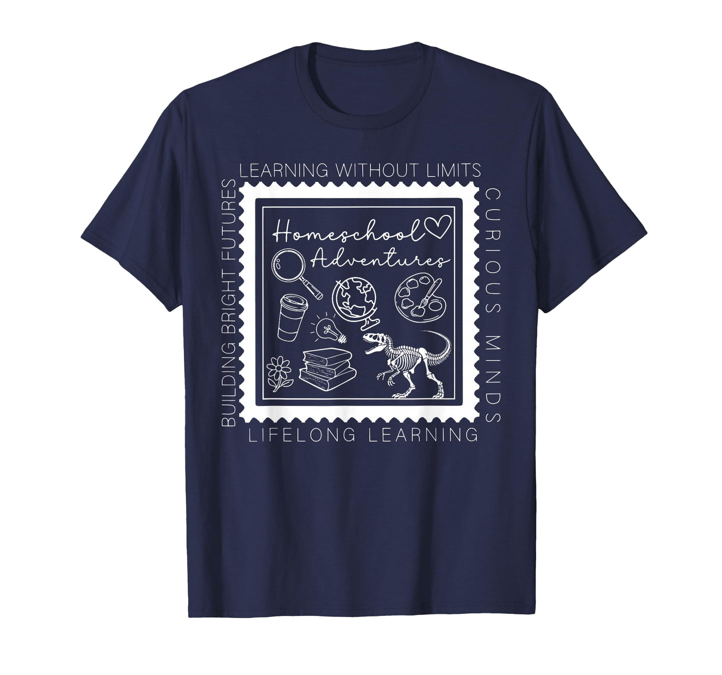 Vintage Homeschool Mom Stamp Homeschool Mama Homeschooling T-Shirt