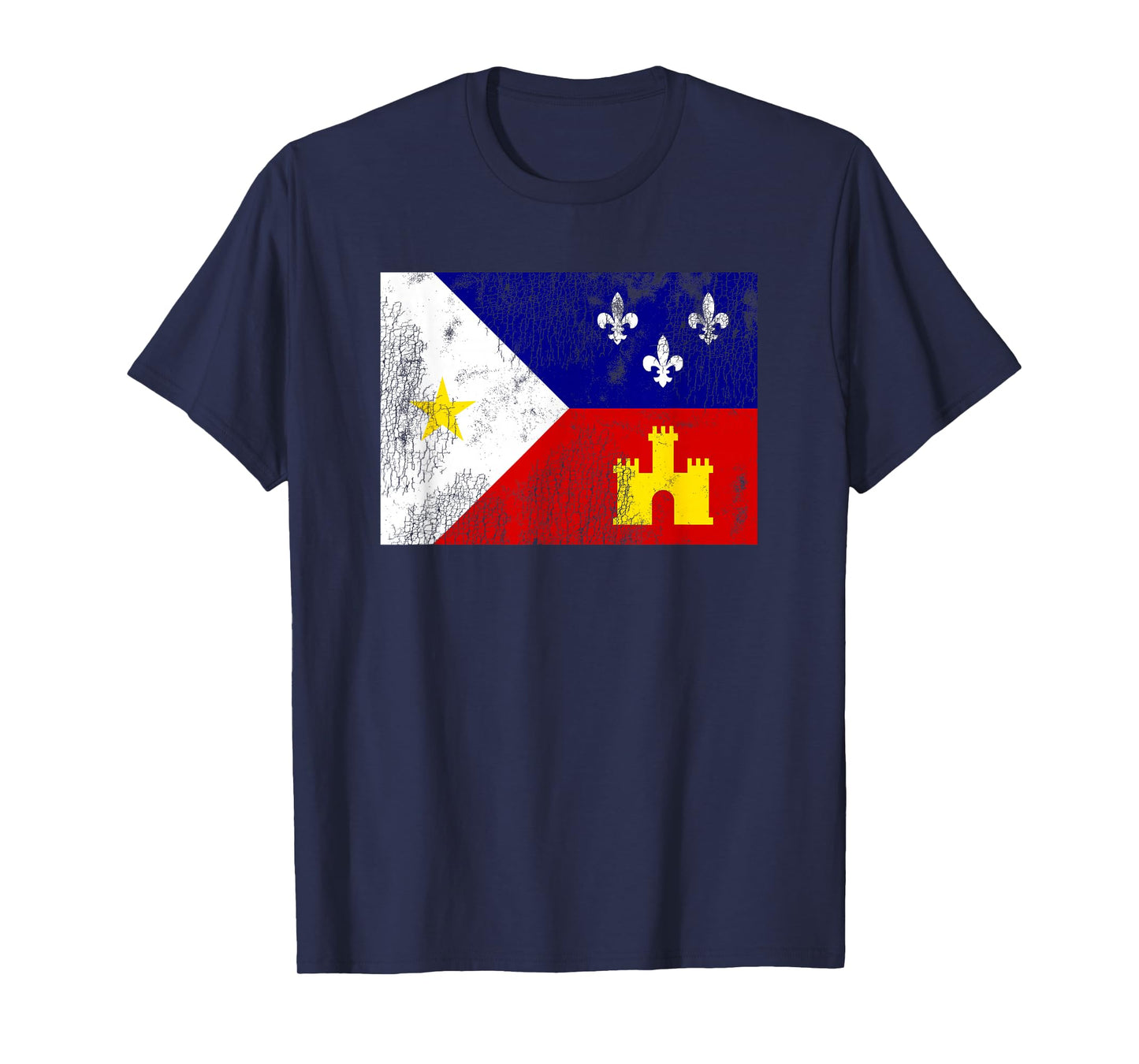 Acadiana Flag Louisiana Cajun Country T-Shirt