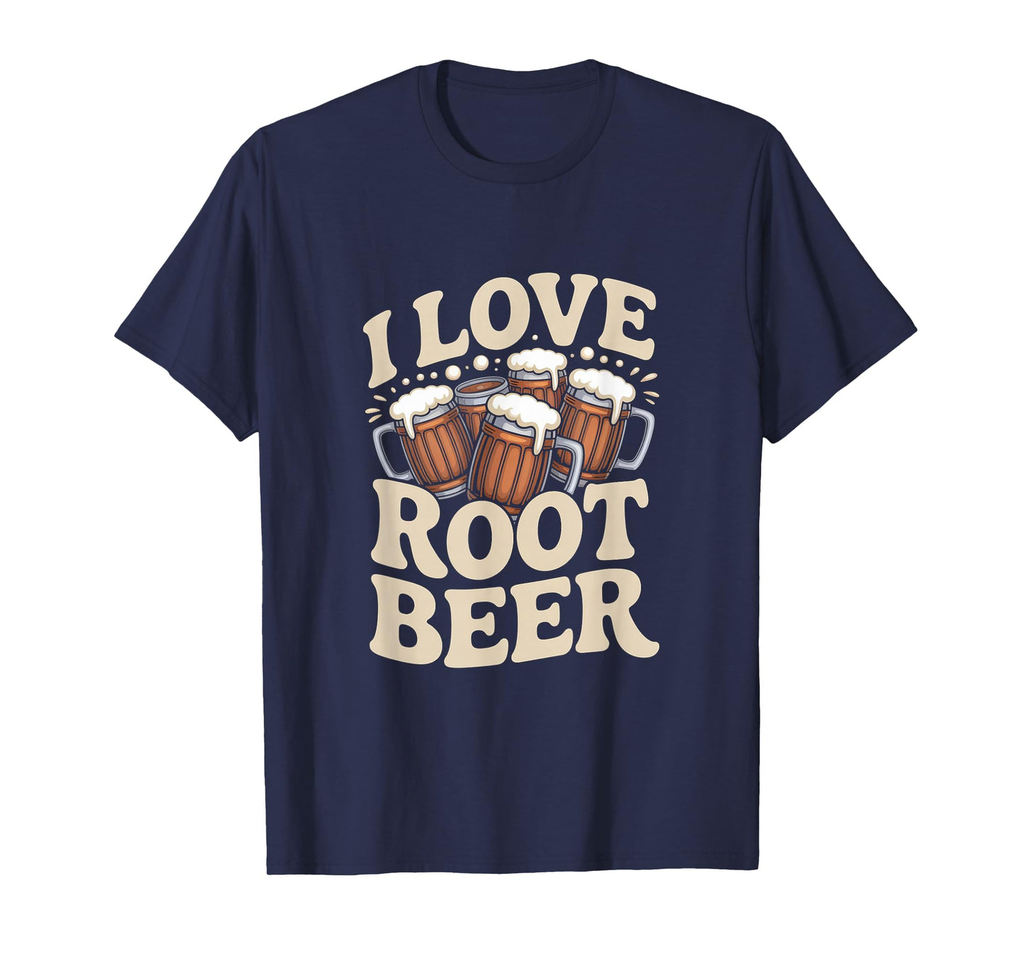 I Love Root Beer Mug Design Fun T-Shirt