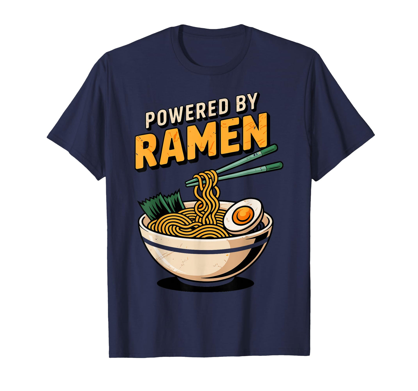 Powered by Ramen Funny Noodle Tee Japanese Kawaii Food T-Shirt
