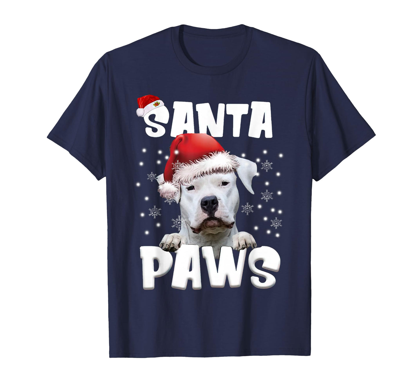 Funny Dogo Argentino Christmas Lights Tree Dog Lover Xmas T-Shirt
