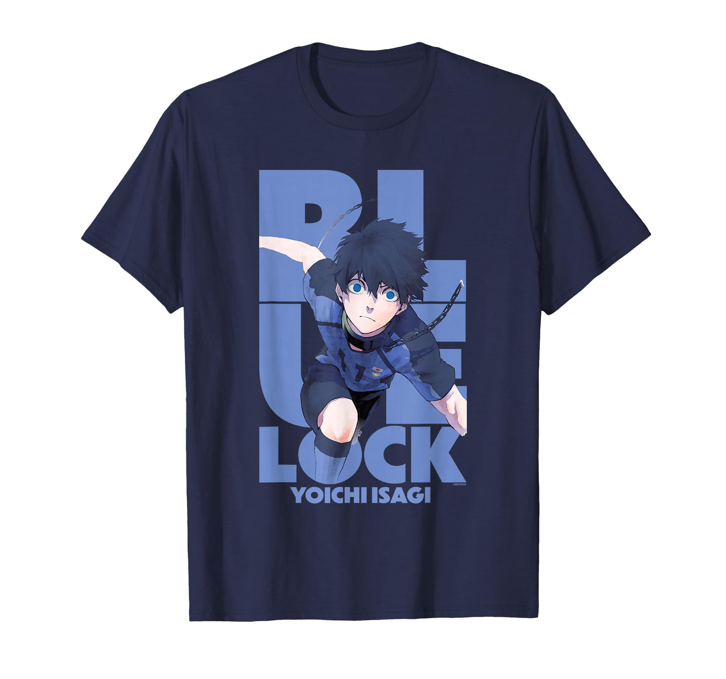 Blue Lock Yoichi Isagi Running Through Big Chest Portrait T-Shirt