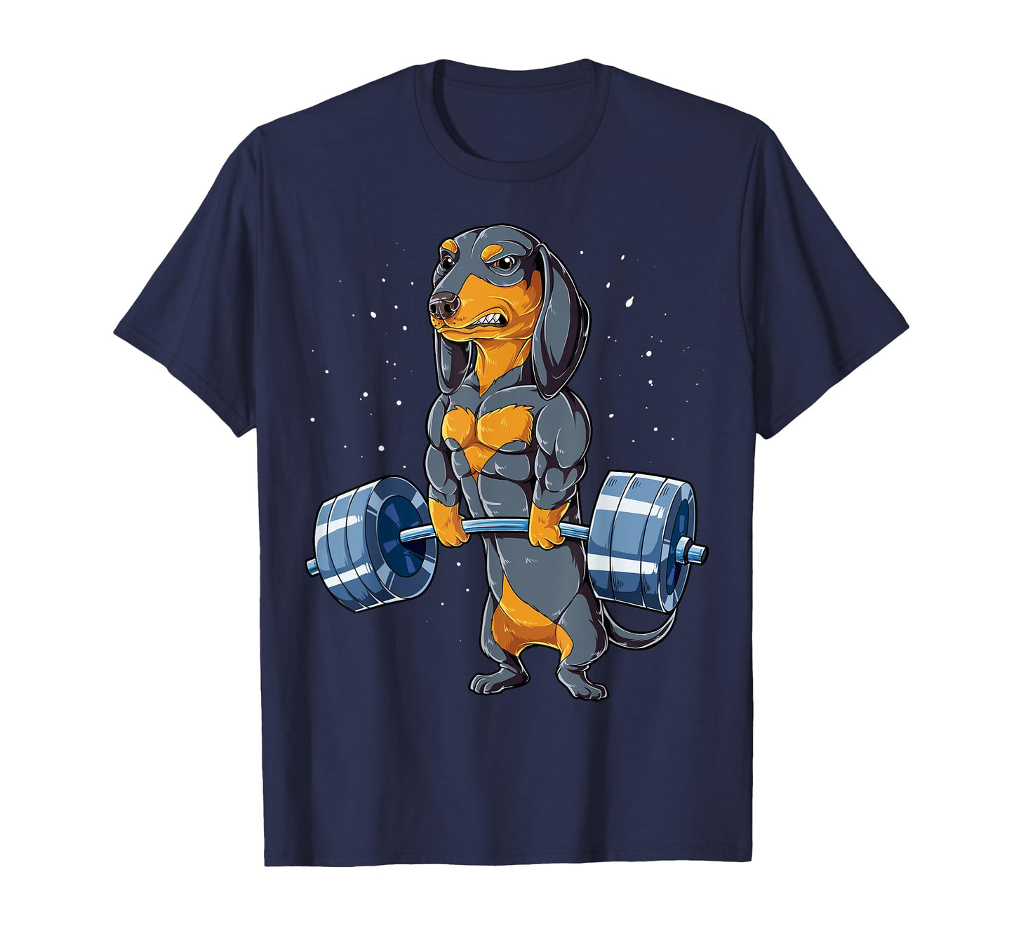 Dachshund Weightlifting Funny Deadlift Men Fitness Gym Gifts T-Shirt Small