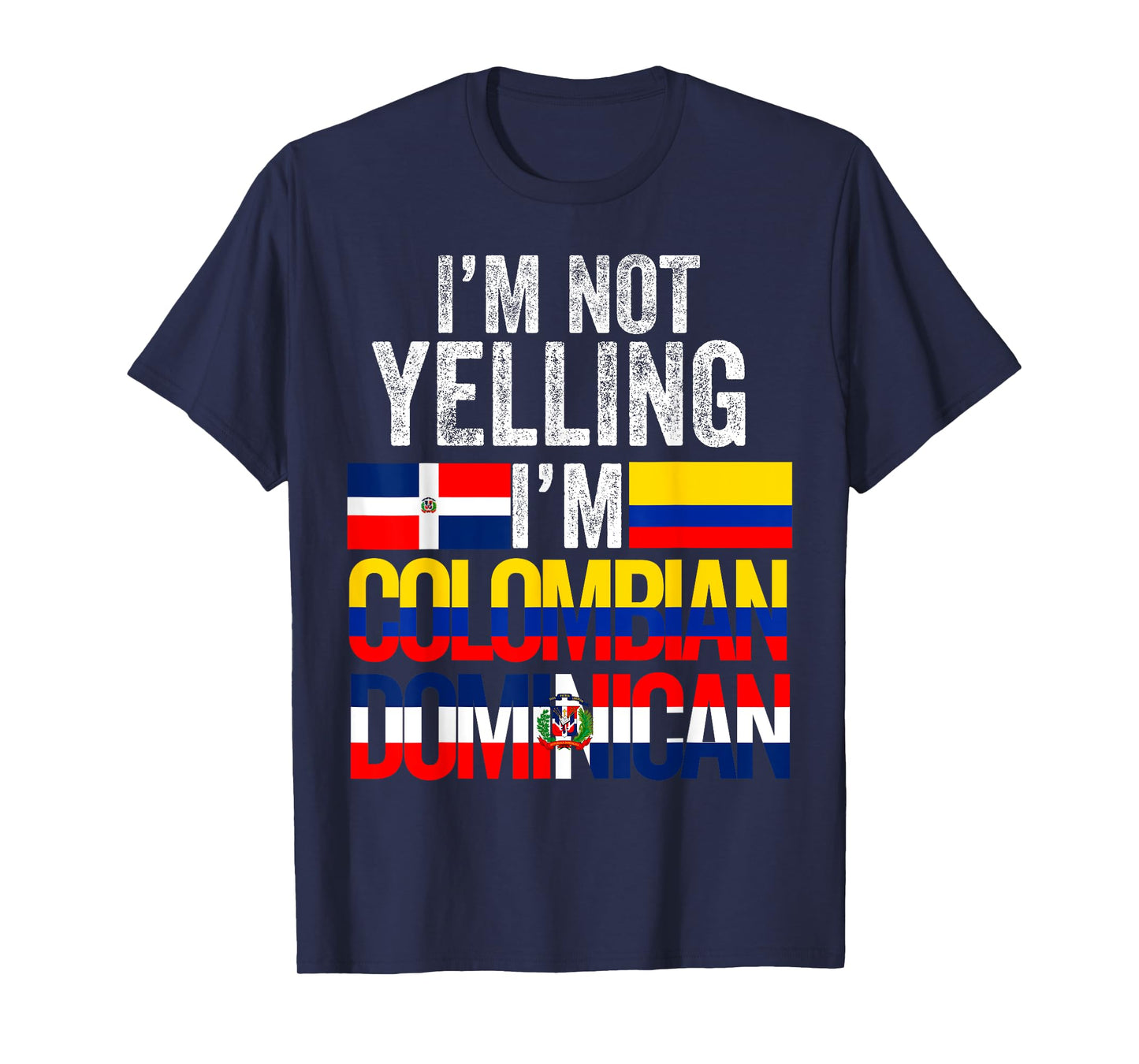 Half Colombian Half Dominican Flag 1/2 Heritage Pride T-Shirt
