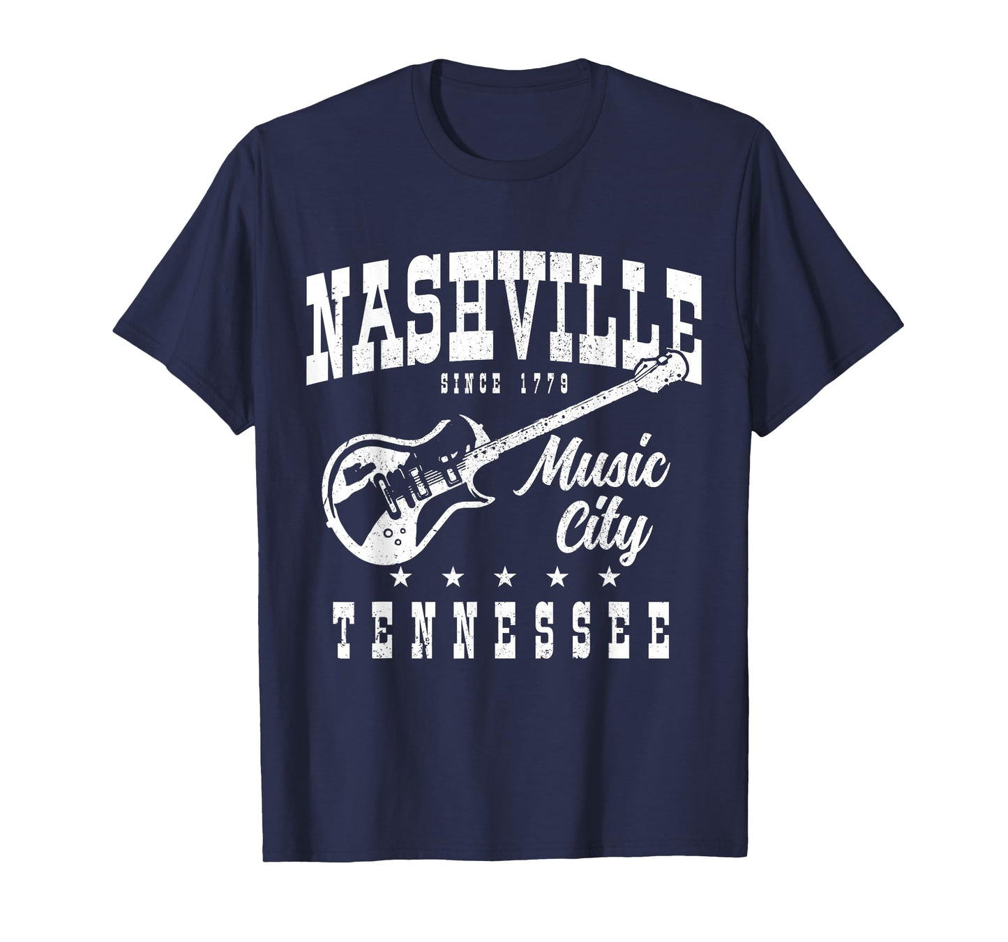 Nashville Tennessee Country Music City Guitar Player Vintage T-Shirt