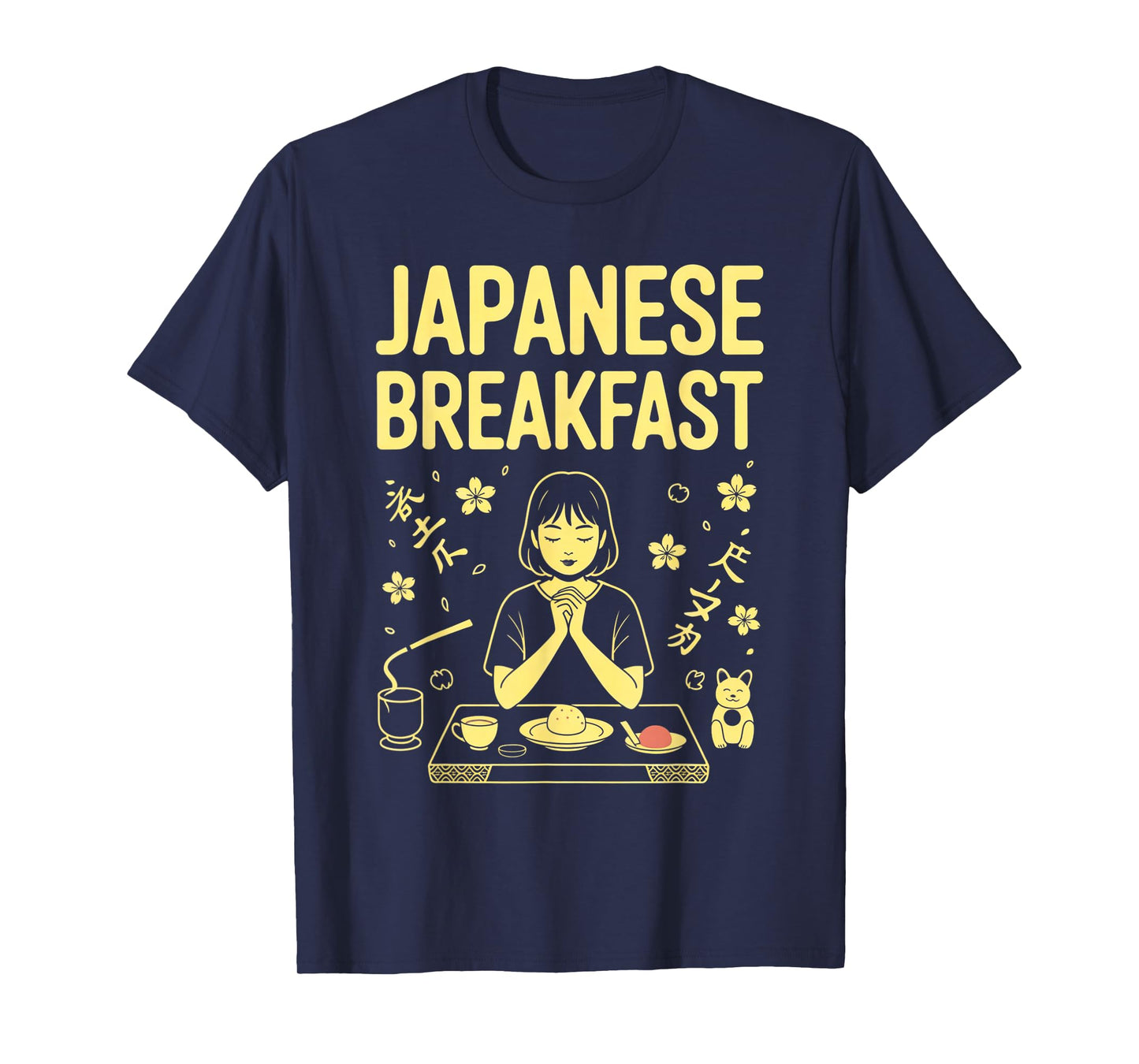 Japanese Breakfast Zen Morning Miso Rice Tea Graphic Art T-Shirt