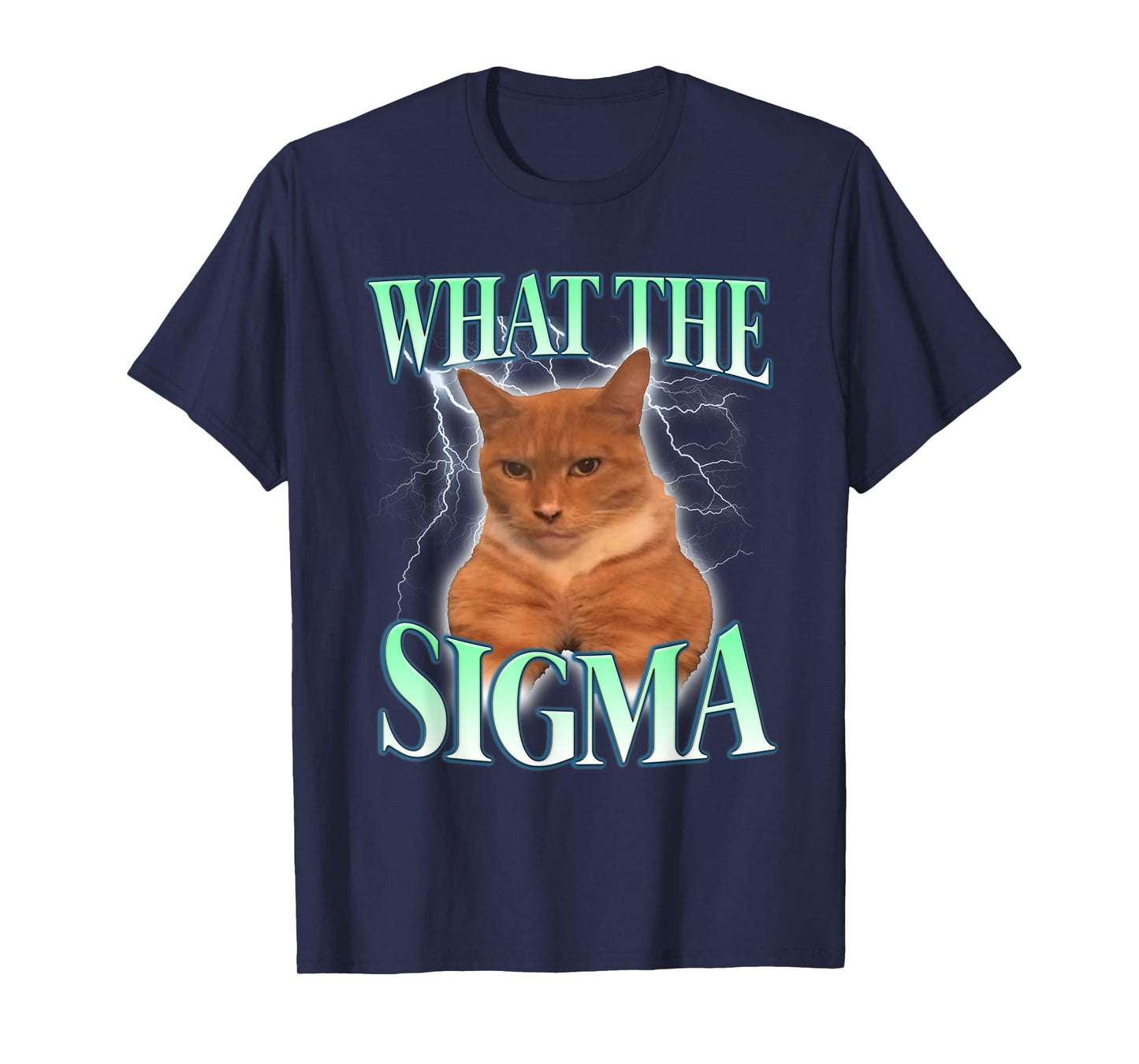 Vintage What The Sigma Lovely Animal Funny Cat-Meme Apparel T-Shirt