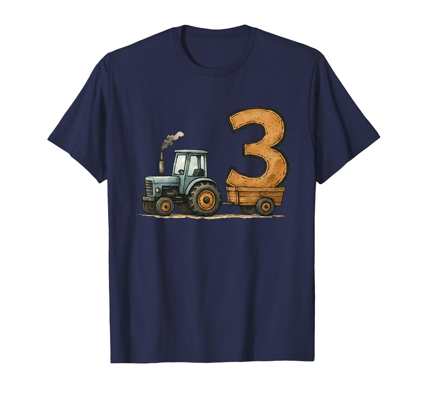 Kids Cute Tractor 3rd Birthday 3 Year Old Toddler T-Shirt