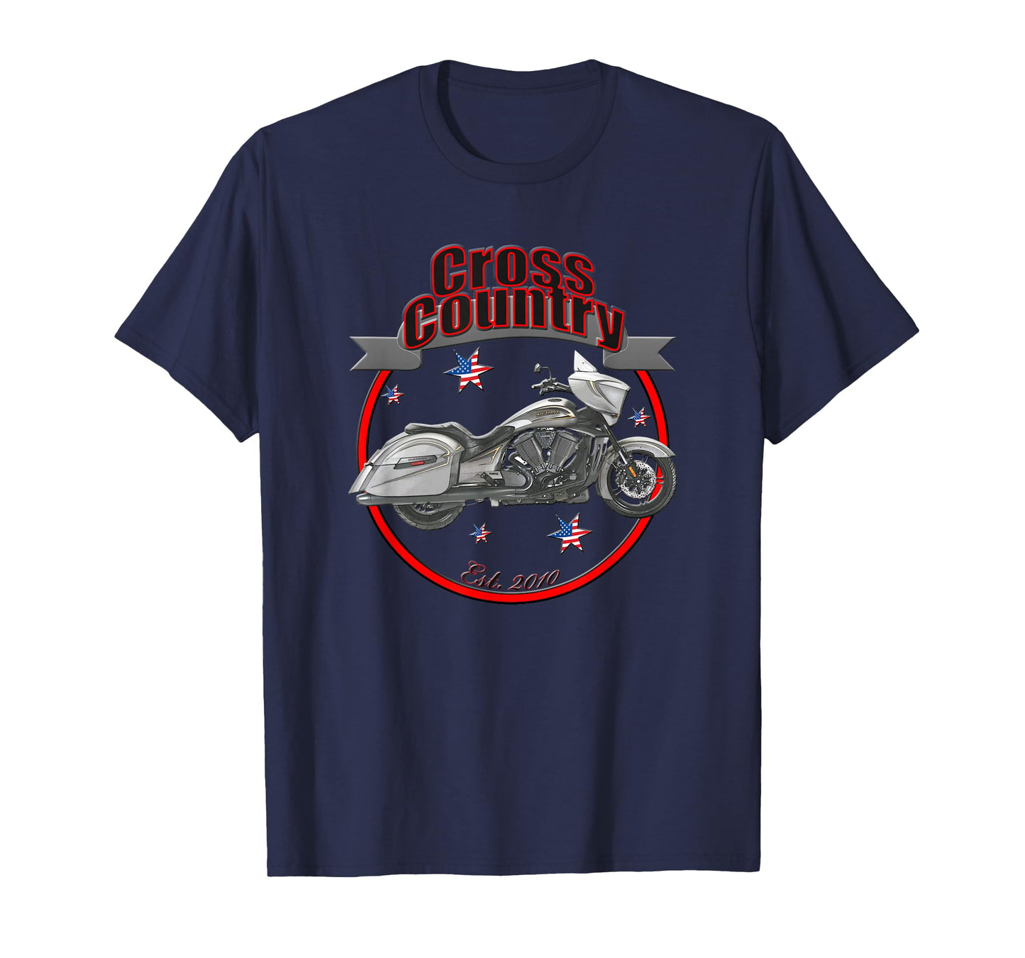 Victory Cross Country U.S.A. Star Motorcycle T-Shirt