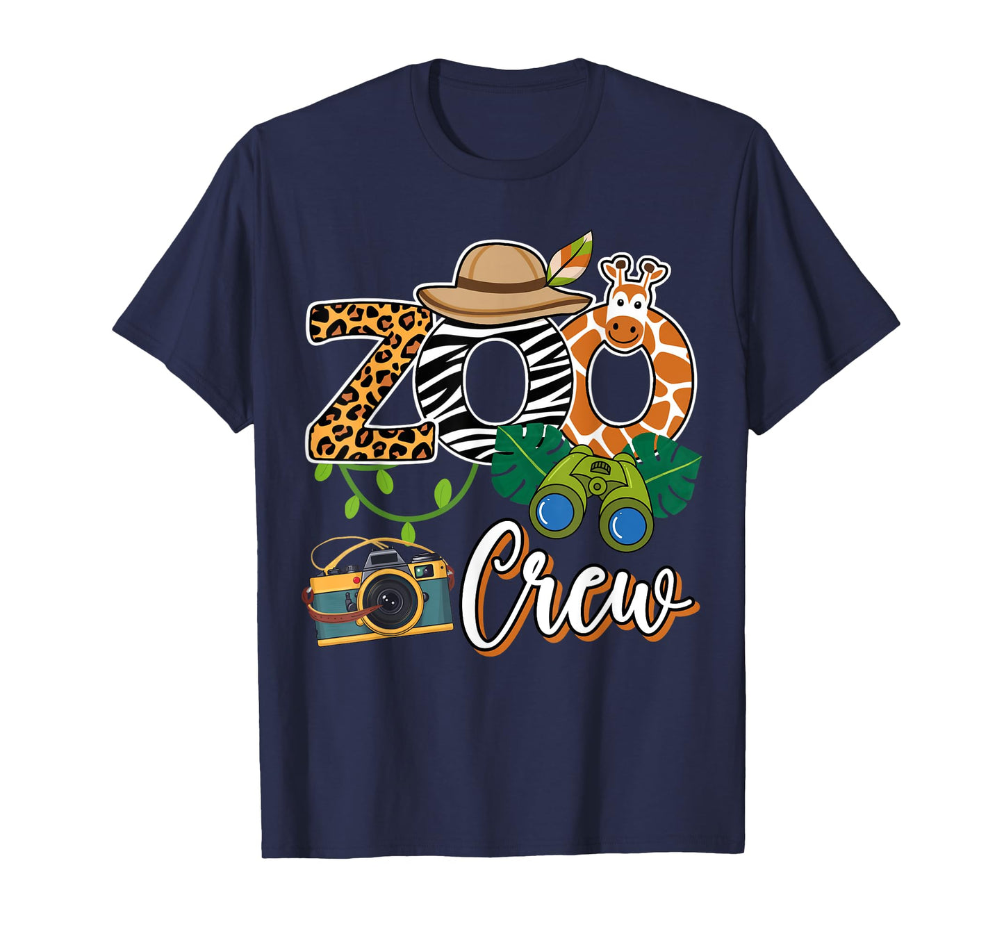Zoo Giraffe Crew Safari Animal Zoo Keeper Kids Field Costume T-Shirt