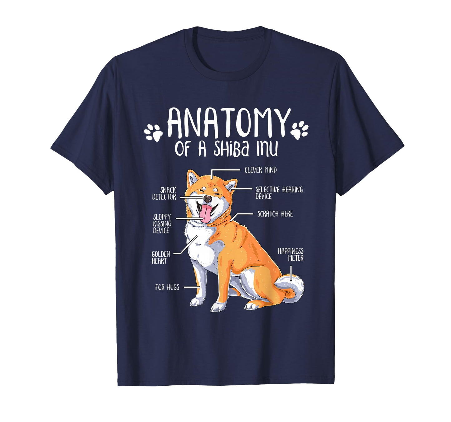 Funny Anatomy of a Shiba Inu Dog Lover Cute Shiba Inu T-Shirt