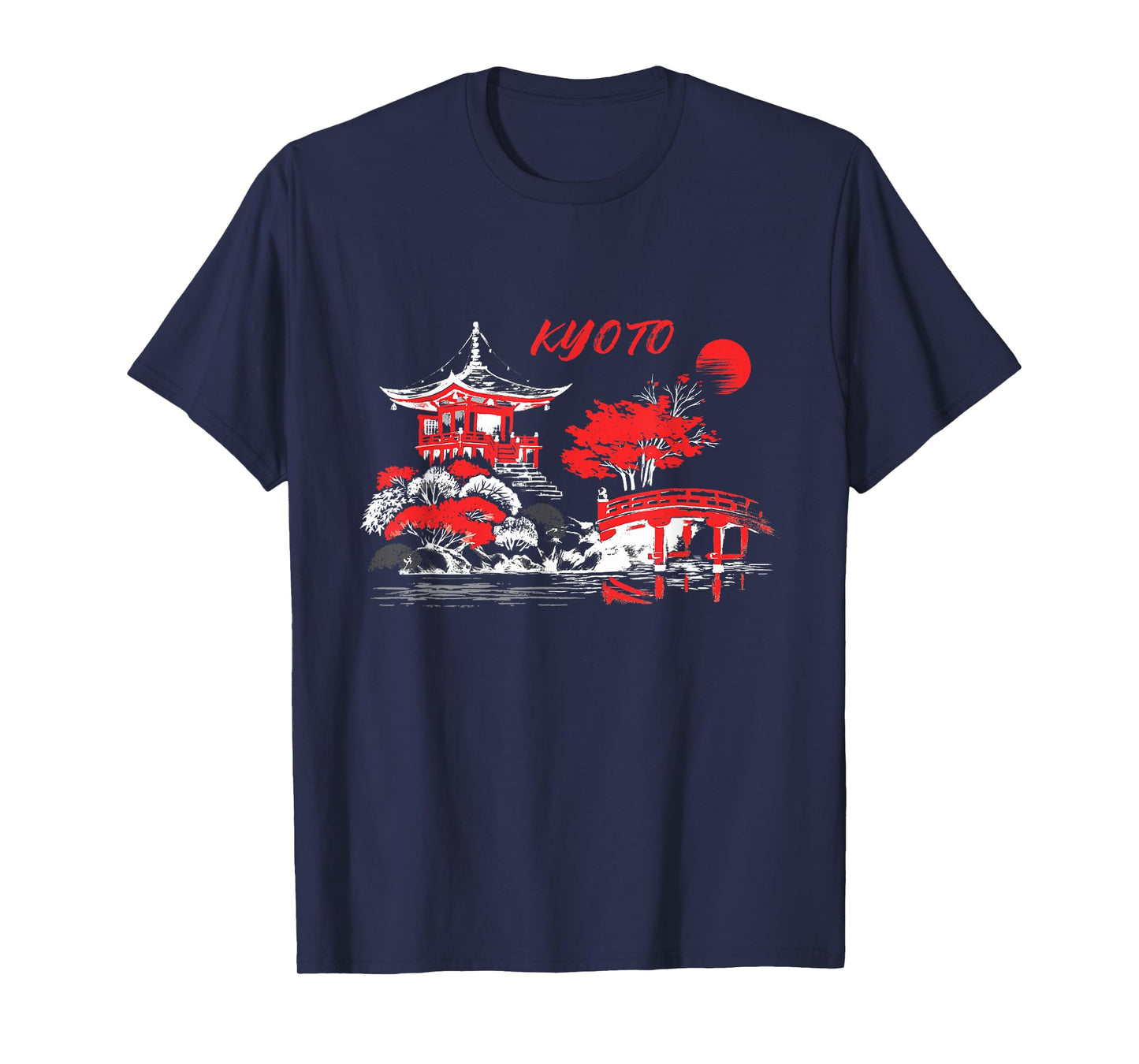 Vintage Kyoto Landscape Japan Autumn Scenery Travel Apparel T-Shirt