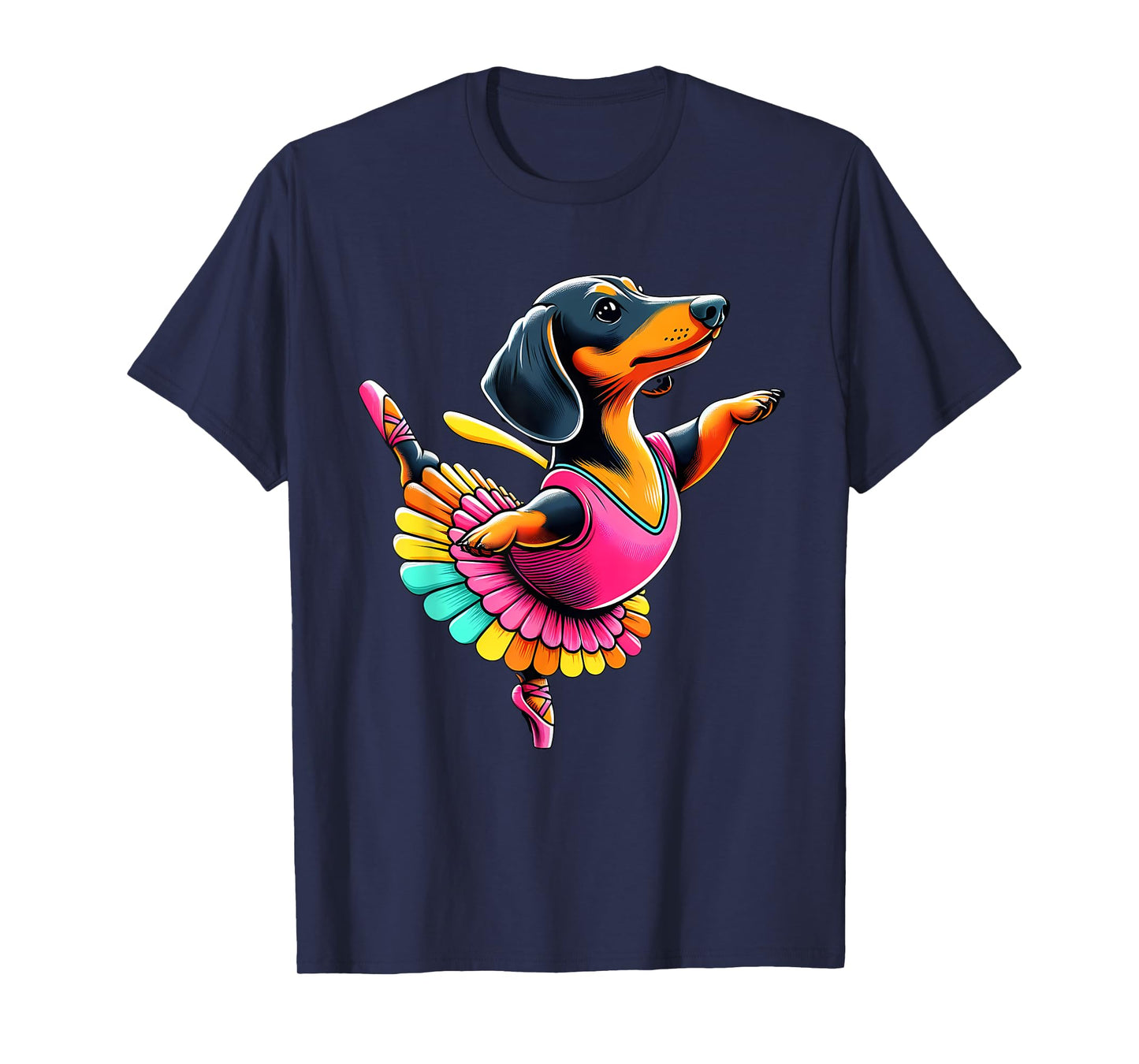 Ballerina Weiner Dachshund Dog Dancing T-Shirt