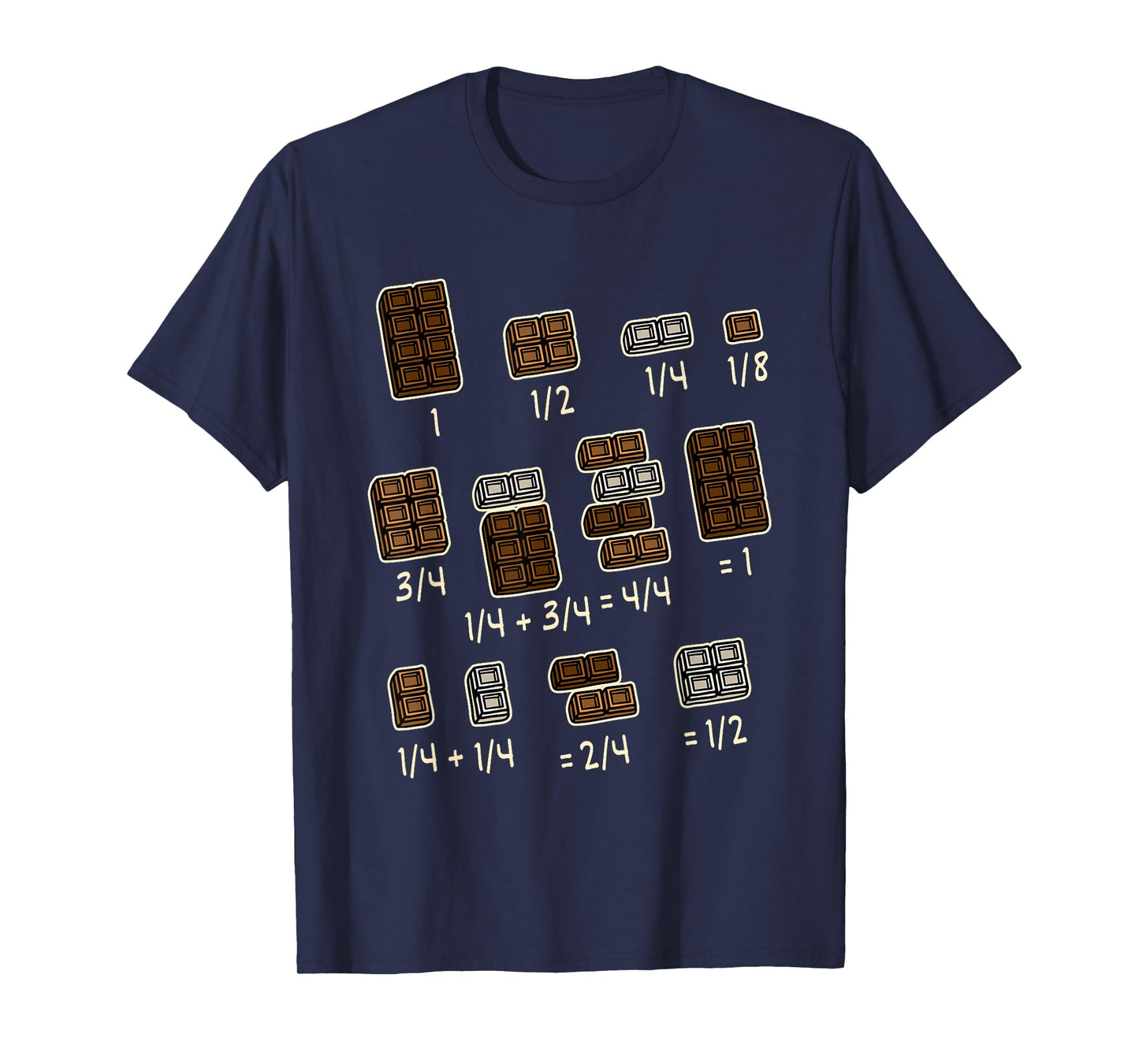 Gifts for Teachers and Students Funny Math Apparel Chocolate Quick Maths Fraction Fractions Dear Math Teachers Unisex-Kids T-Shirt