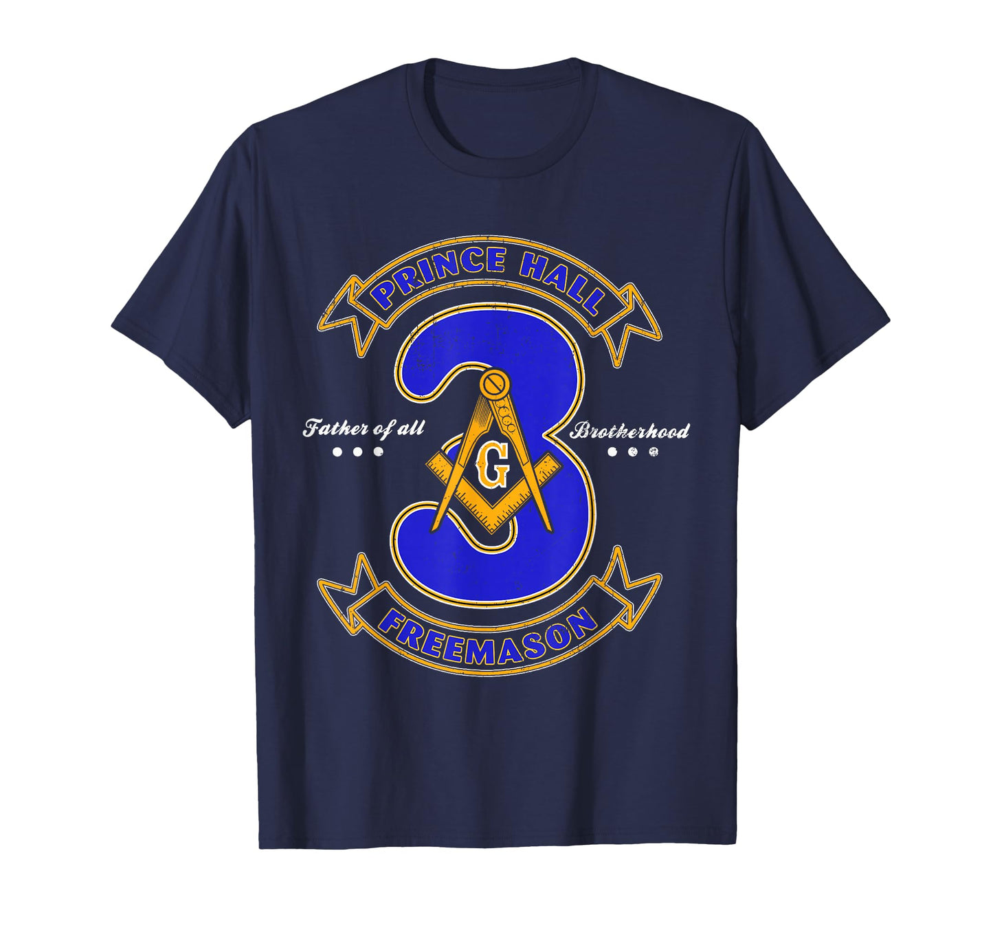Prince Hall Mason Brotherhood 3 Degrees Of Light Freemason T-Shirt