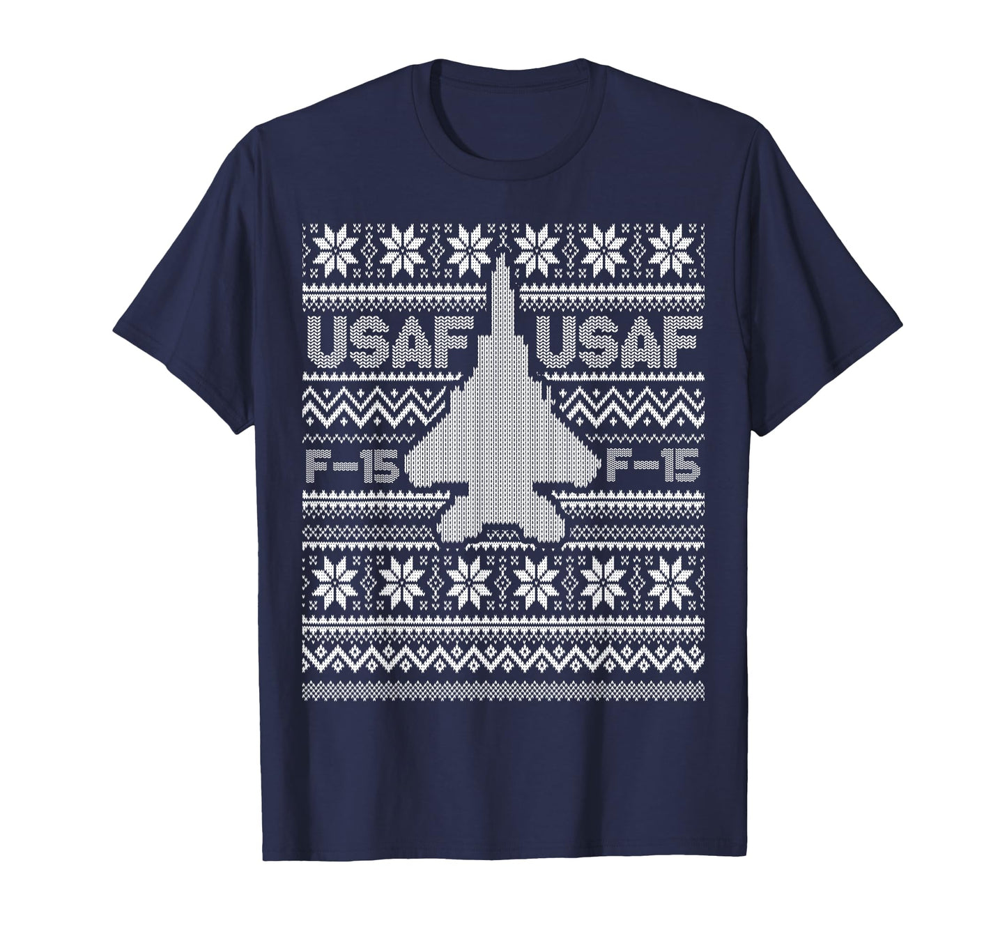 F-15 USA Ugly Christmas Sweater Tee fighter jet usaf pilot T-Shirt