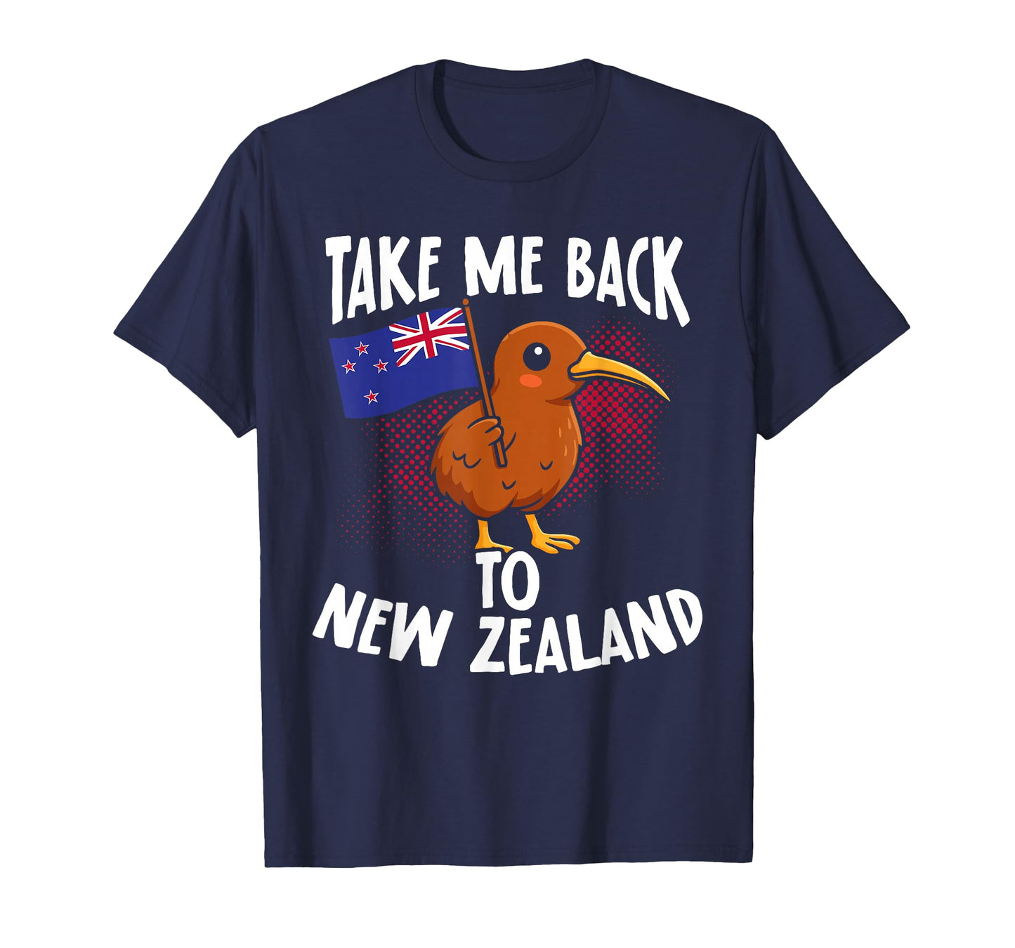 Take Me Back to New Zealand Kiwi Bird Flag Travel T-Shirt