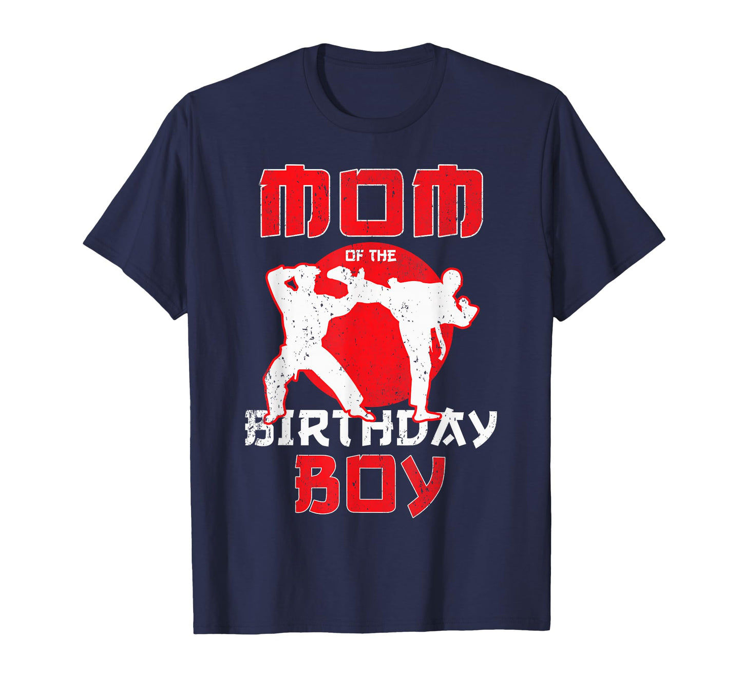 Mom Of The Birthday Karate Taekwondo Boy Martial Arts T-Shirt