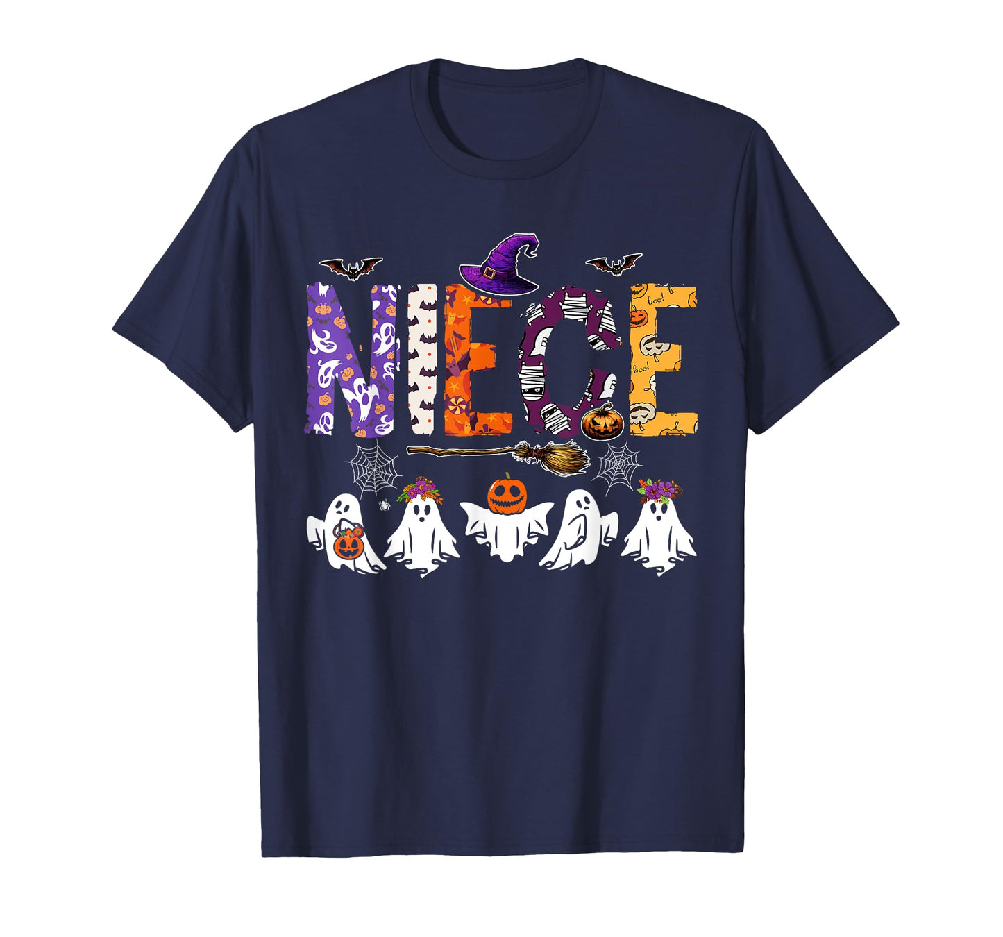 Niece Halloween Boo Ghost Horror Costume Family Funny Party T-Shirt