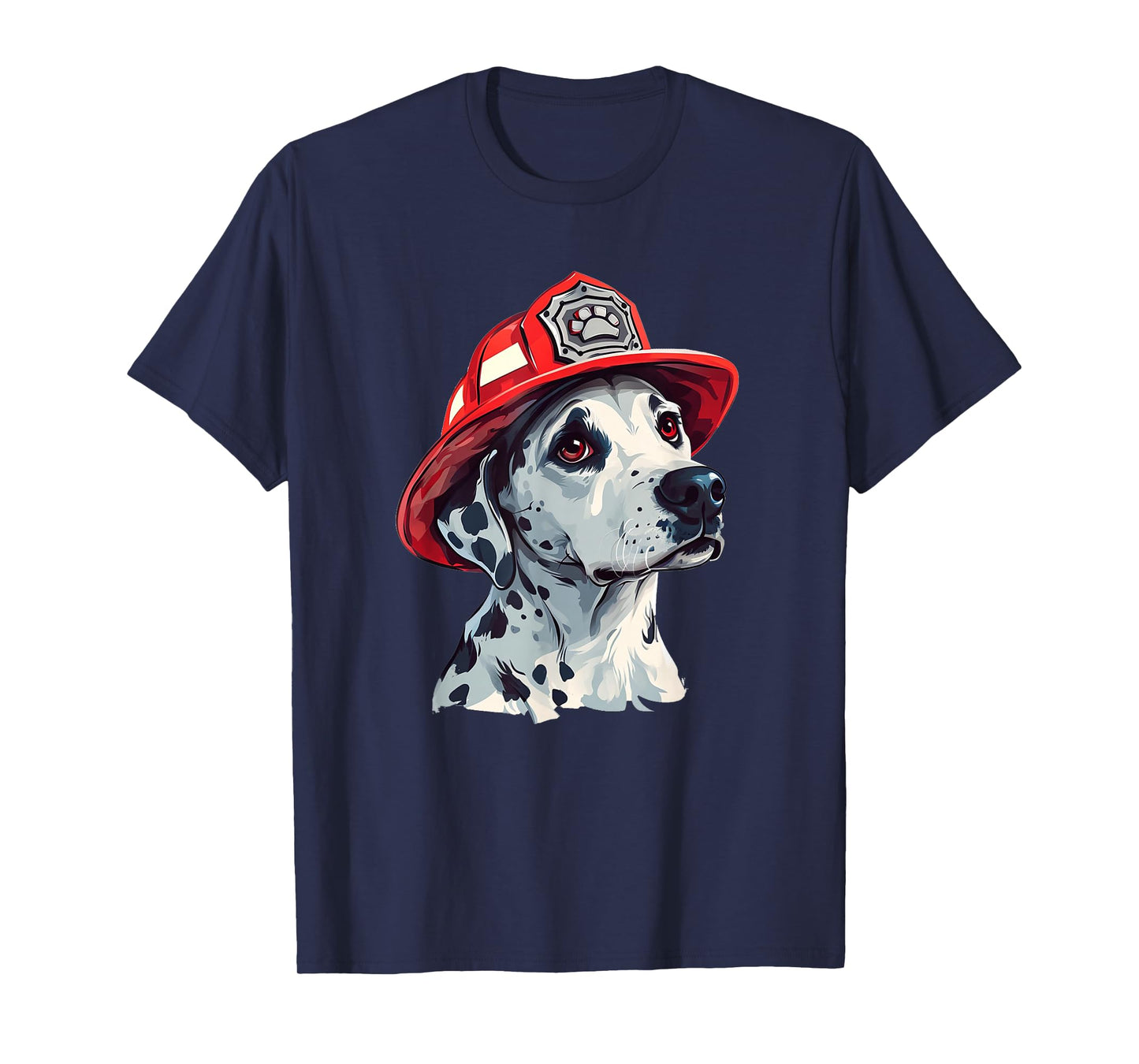 Dalmatian Firehouse Dog Firefighter Hat Fireman Dog T-Shirt