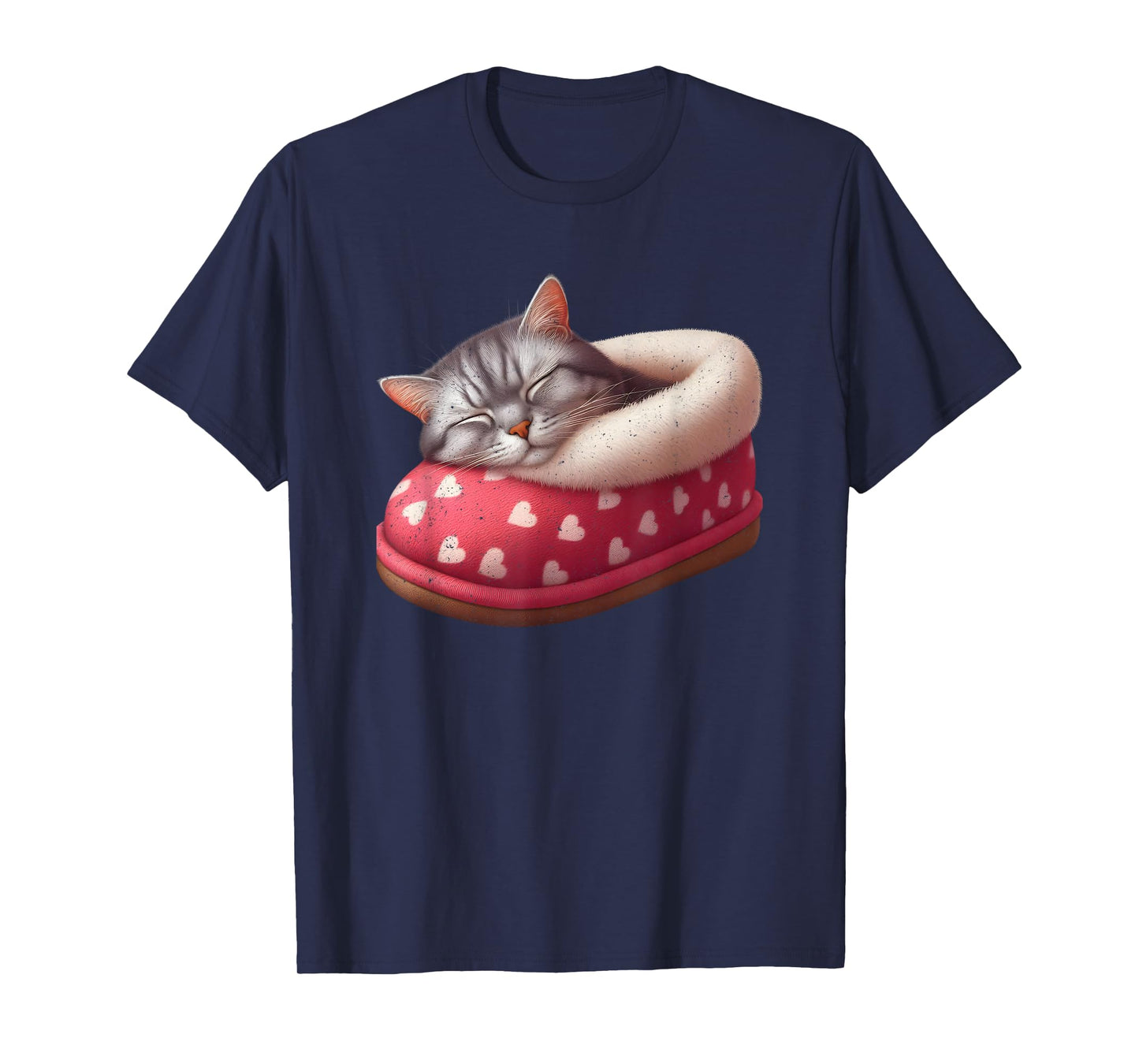 Sleeping Cat in Slipper T-Shirt