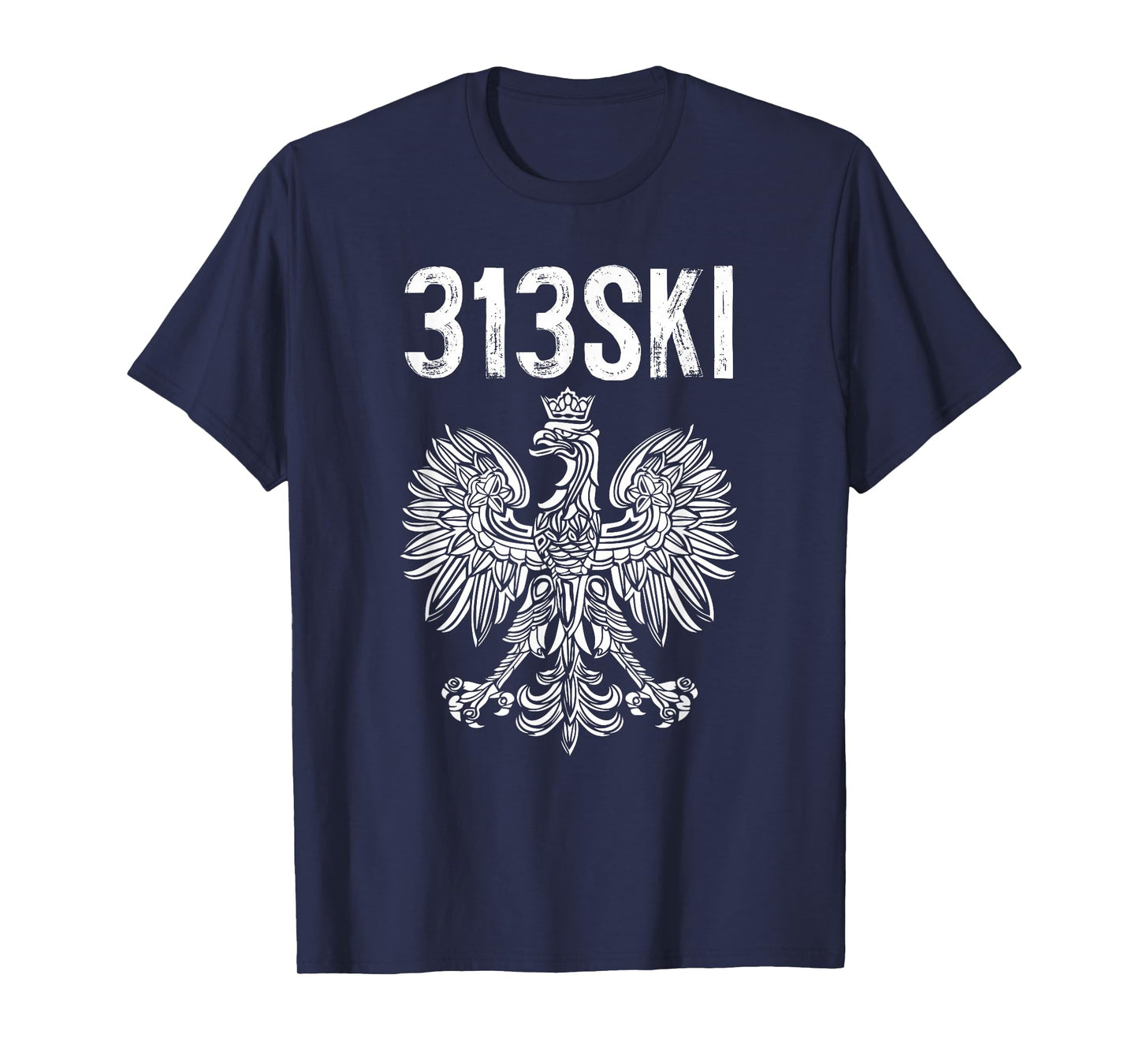 313SKI Detroit Michigan Area Code 313 Polish Pride T-Shirt