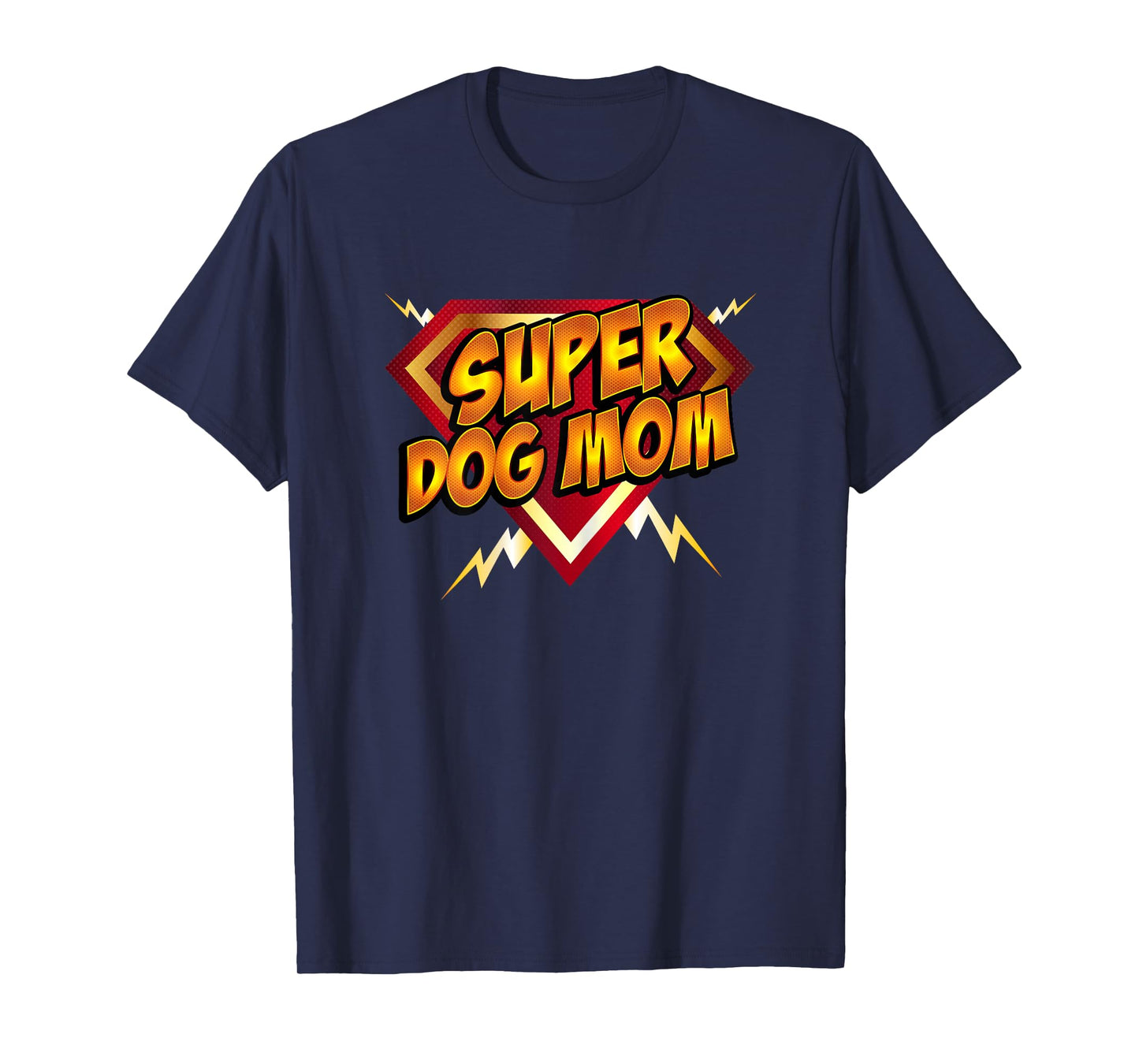 Super Dog Mom Superhero Dog Lover Comic Book Style T-Shirt