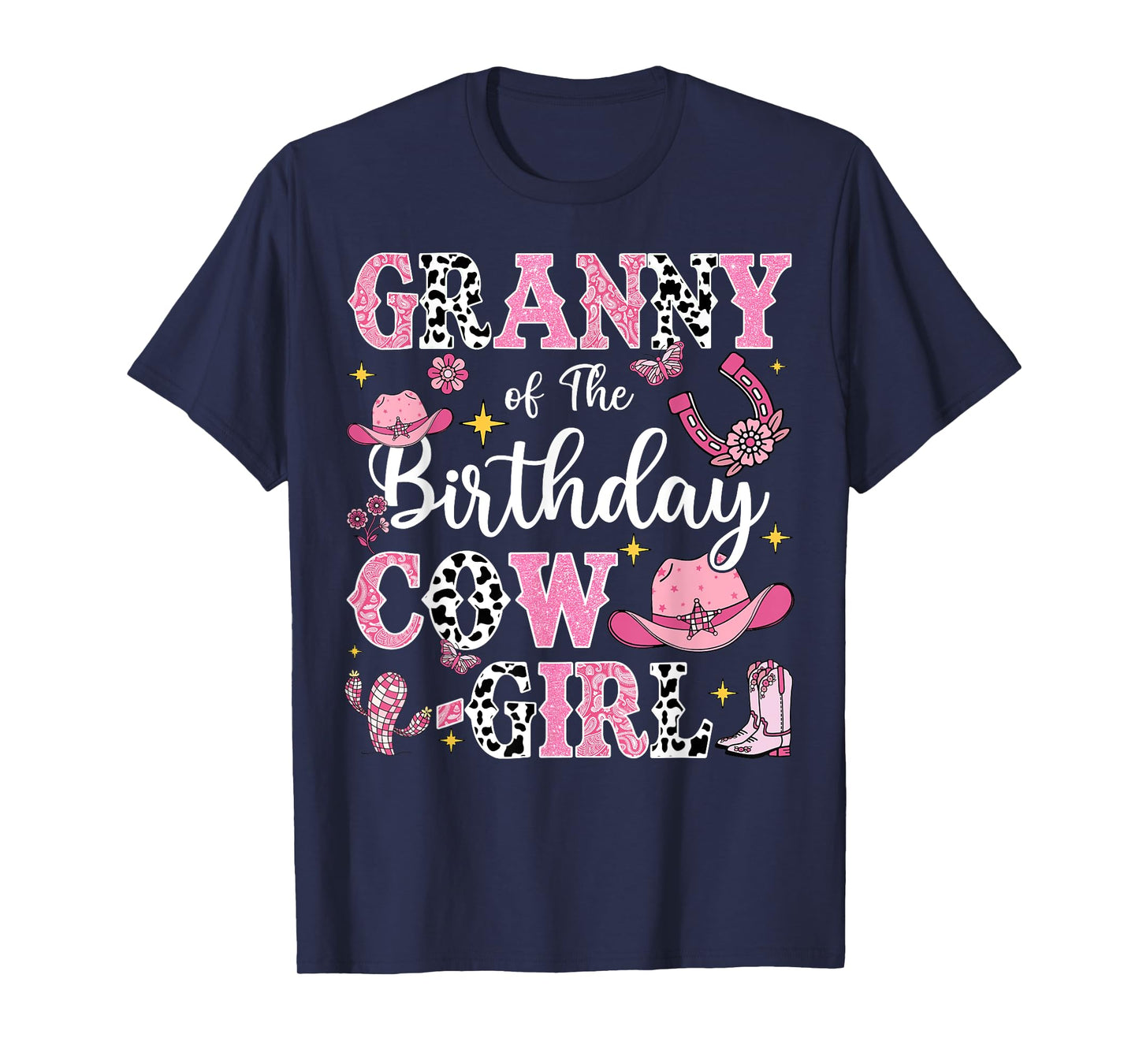 Granny Of The Birthday Cow-Girl Rodeo Cow Girl Birthday T-Shirt