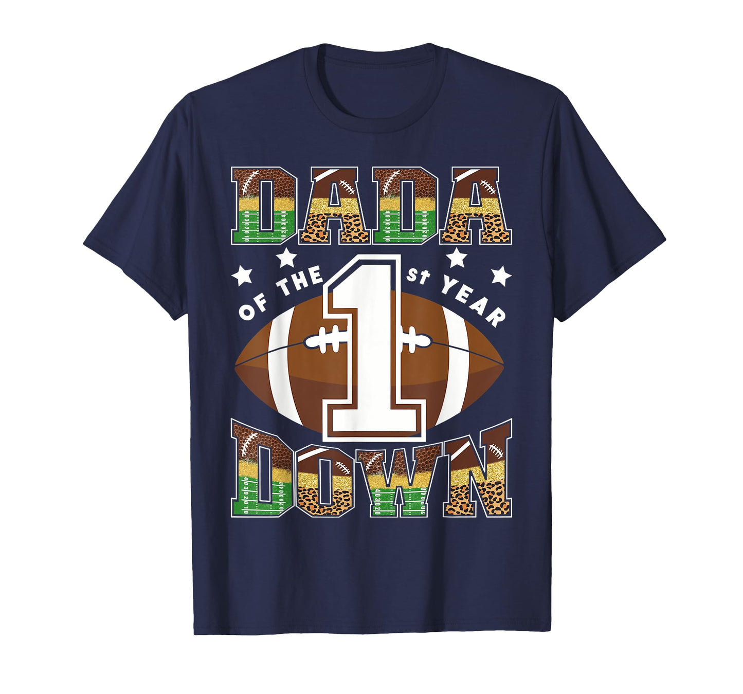 Dada Of The 1St Year Down Football First Birthday Boy T-Shirt