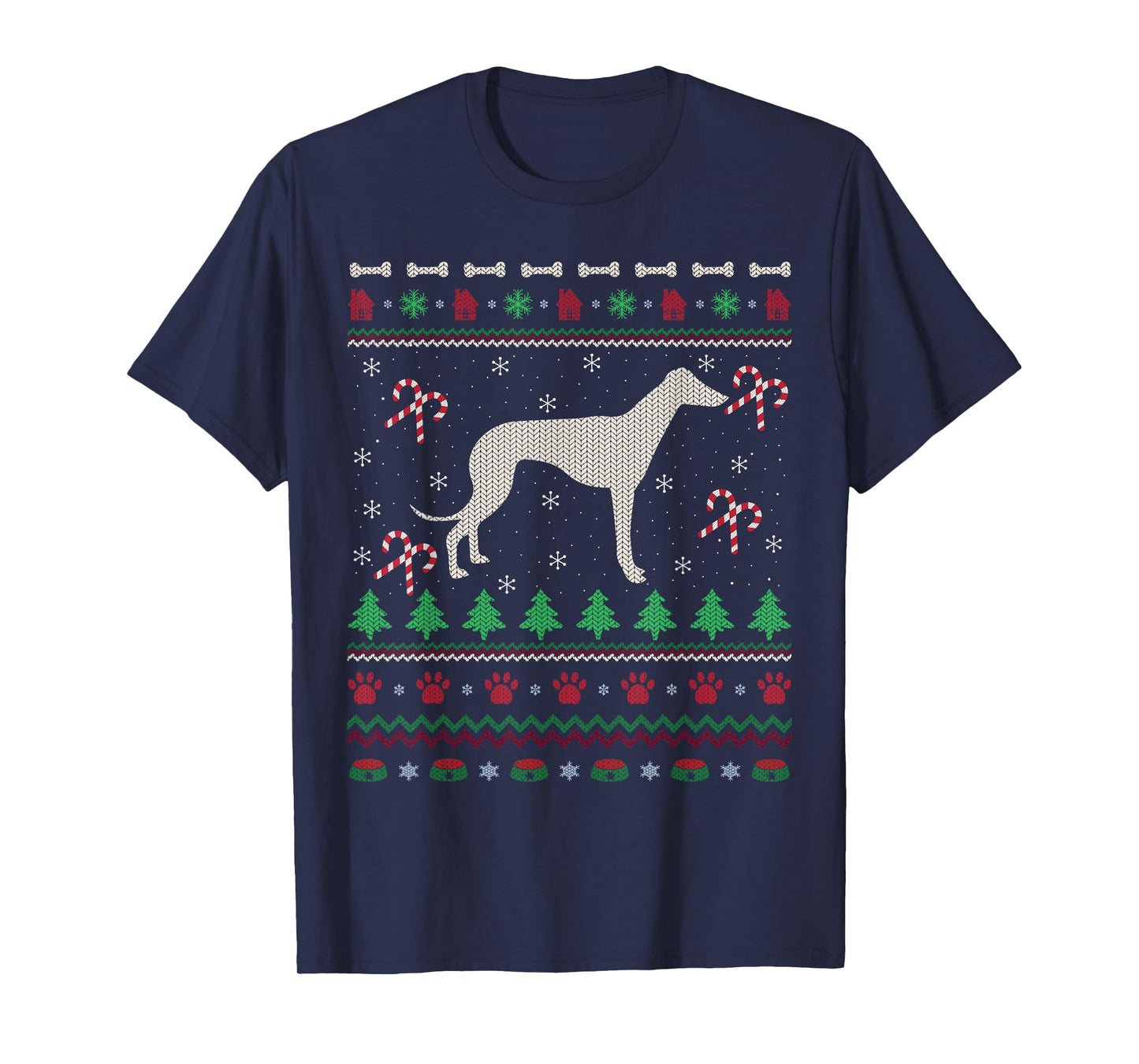 Ugly Xmas Sweater Santa Italian Greyhound Dog Christmas Men Women Kids T-Shirt