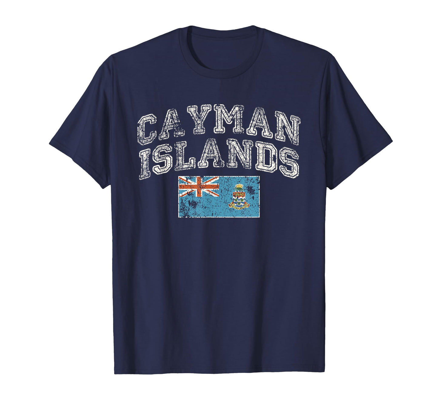 Vintage Retro Faded Cayman Islands Flag T-Shirt