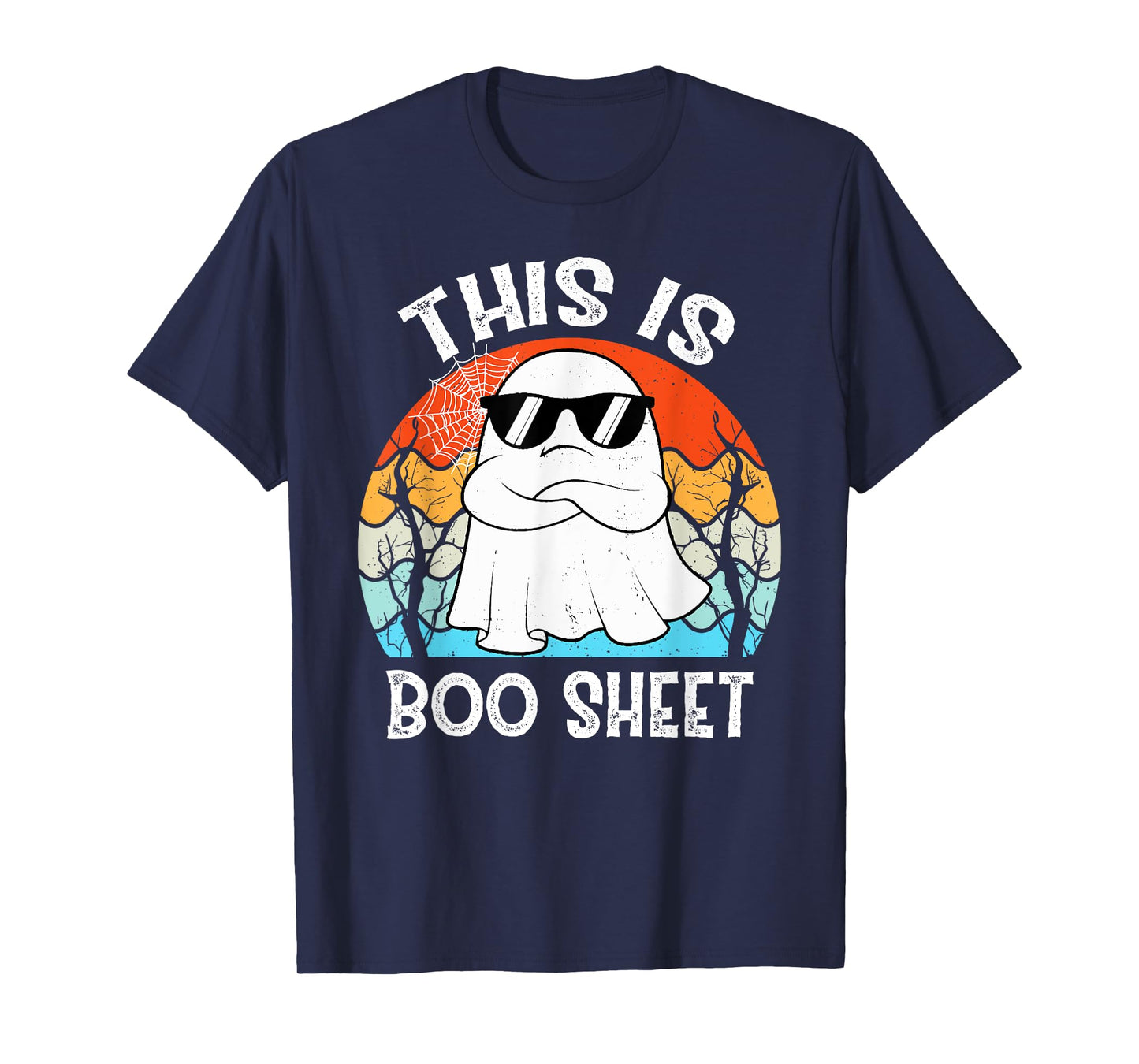 Vintage This Is Some Boo Sheet Ghost Retro Halloween Funny T-Shirt