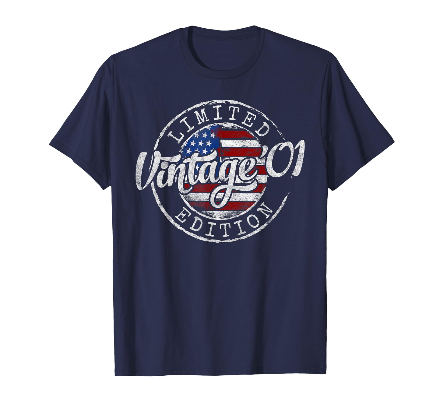 Vintage 2001 24th Birthday Gifts For Men Women 24 Year Old T-Shirt