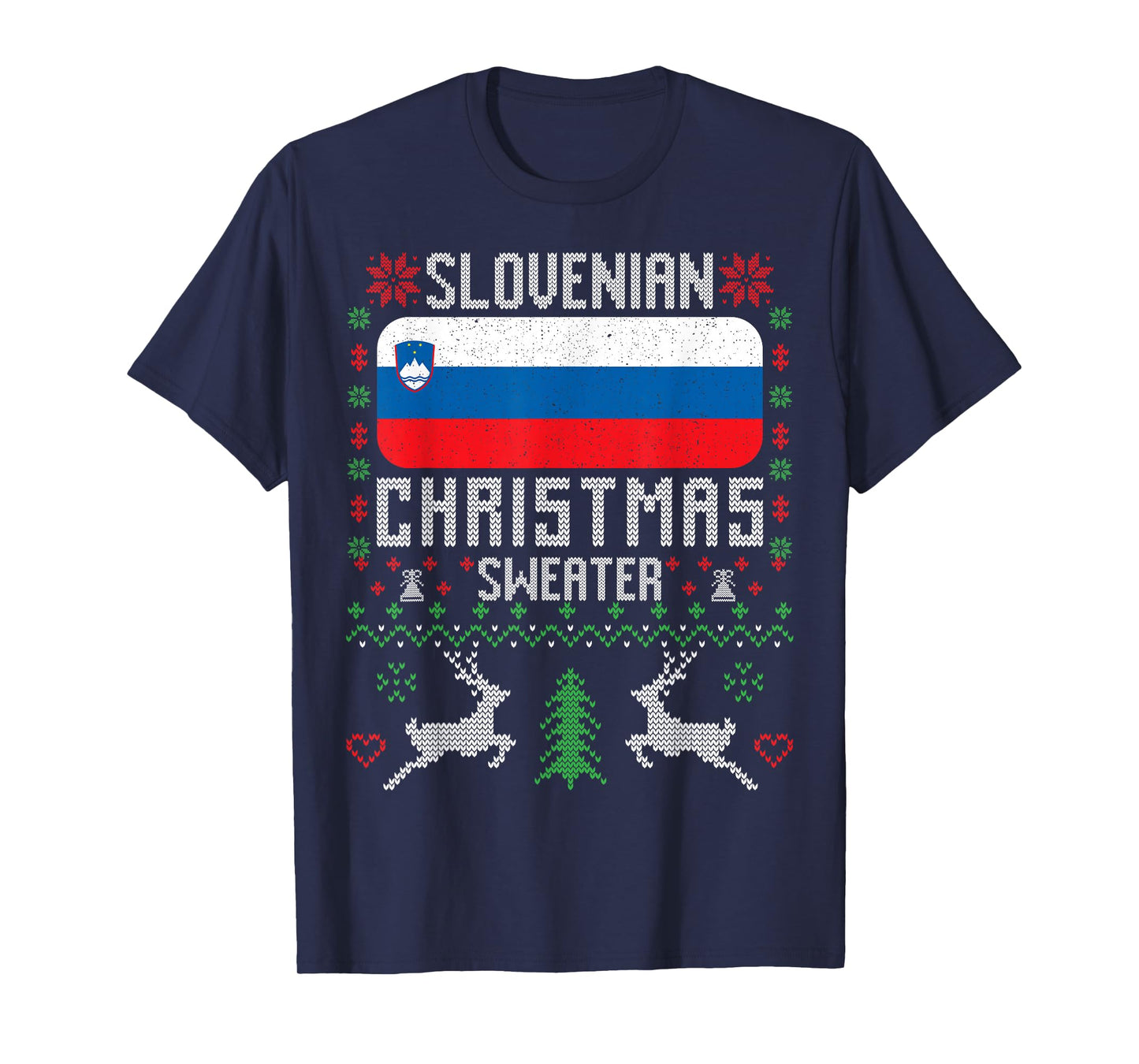 Slovenia Flag Slovenian Christmas Sweater T-Shirt