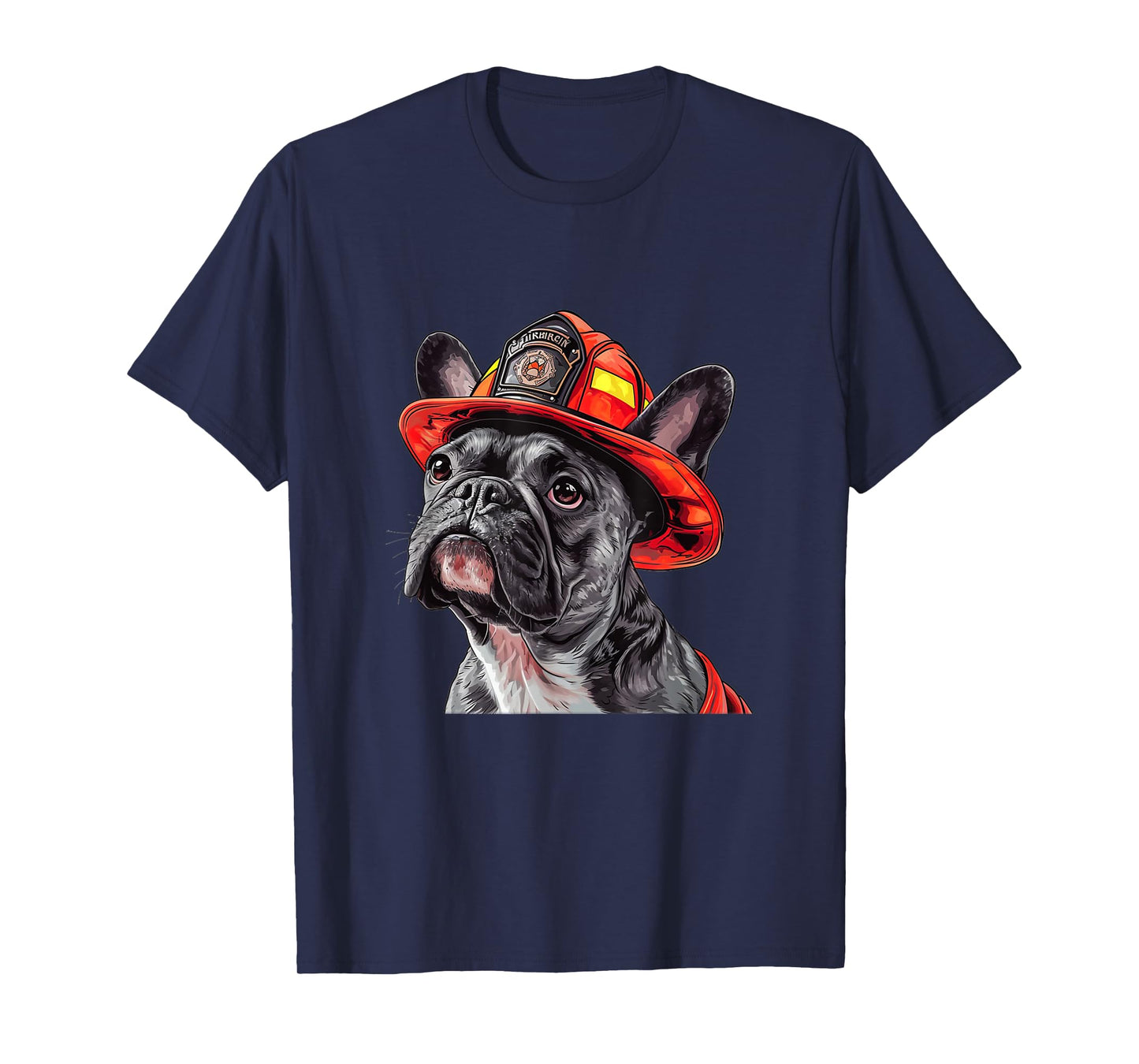 French Bulldog Firefighter Hat Fireman Dog T-Shirt